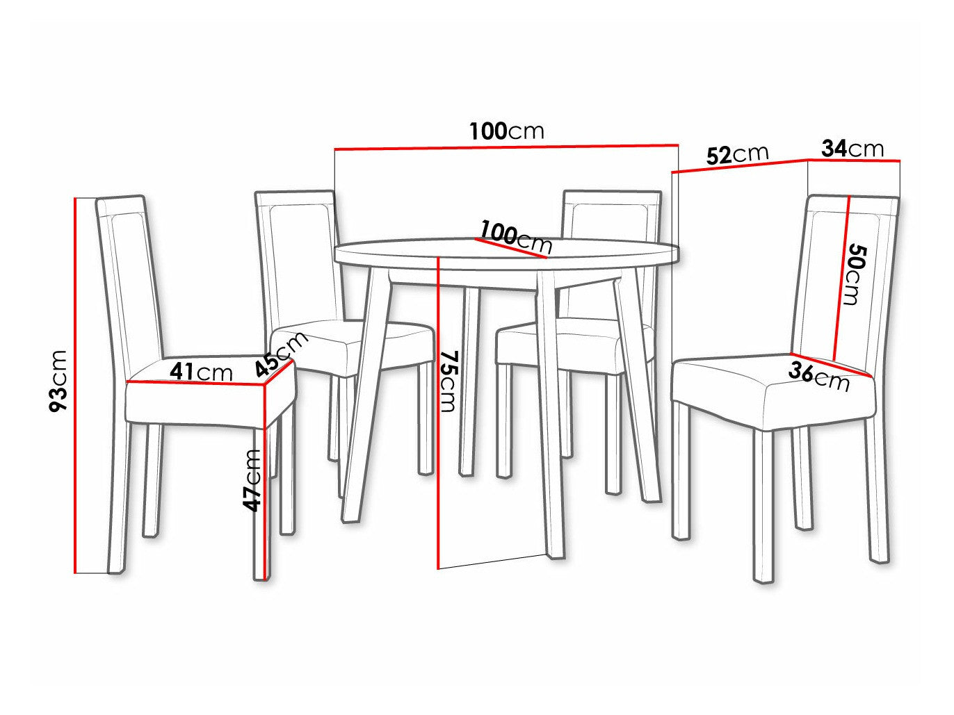 Spisestue-sæt Victorville 304 3978949