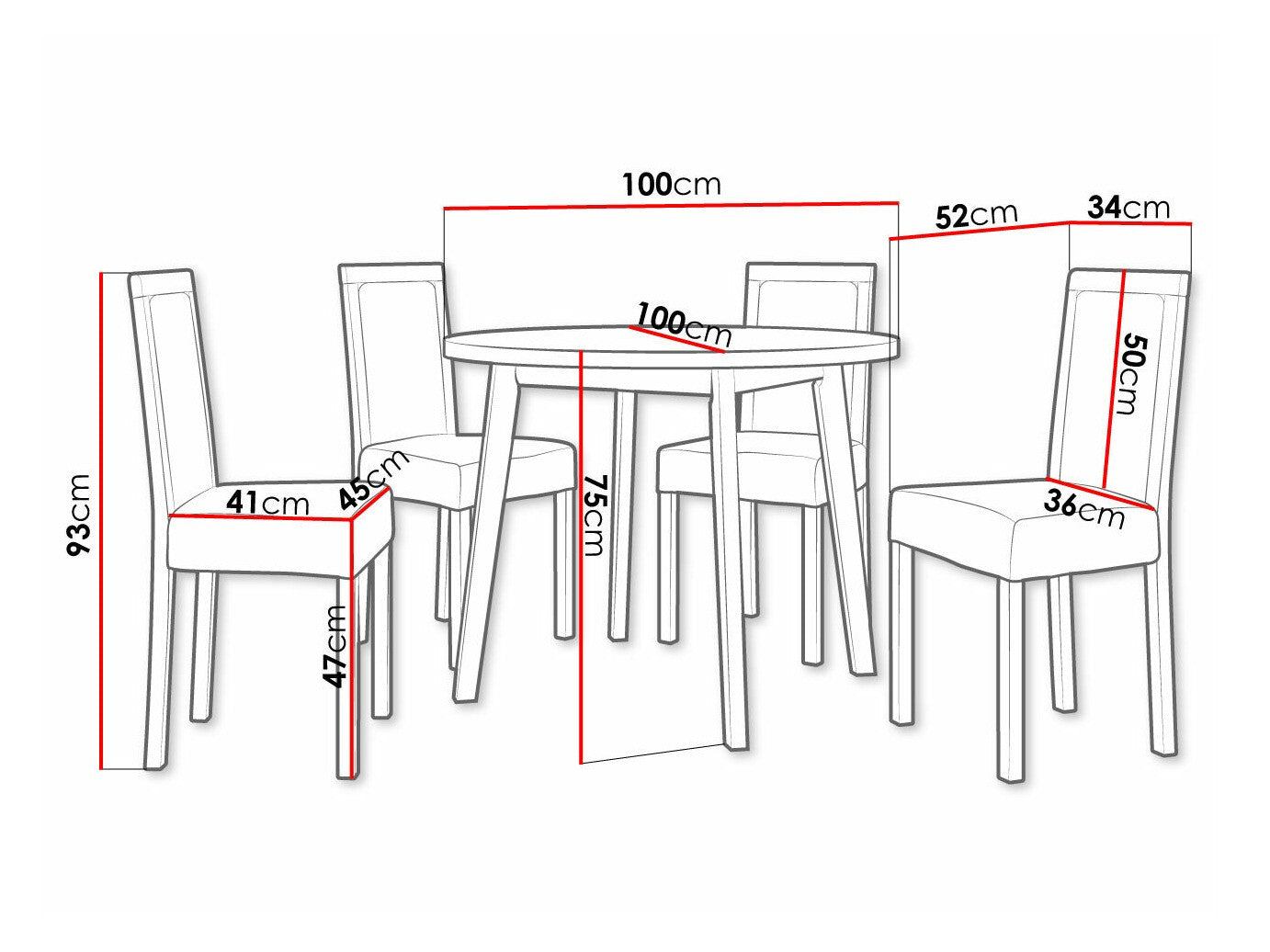 Spisestue-sæt Victorville 304 3978952