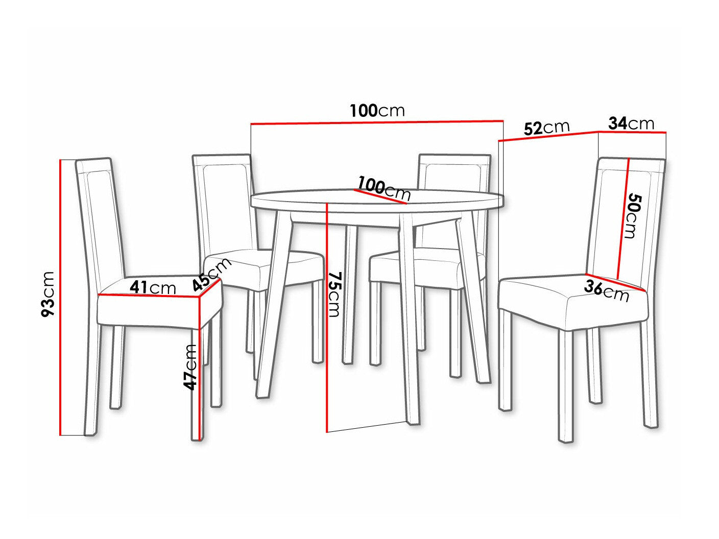 Spisestue-sæt Victorville 304 3978955
