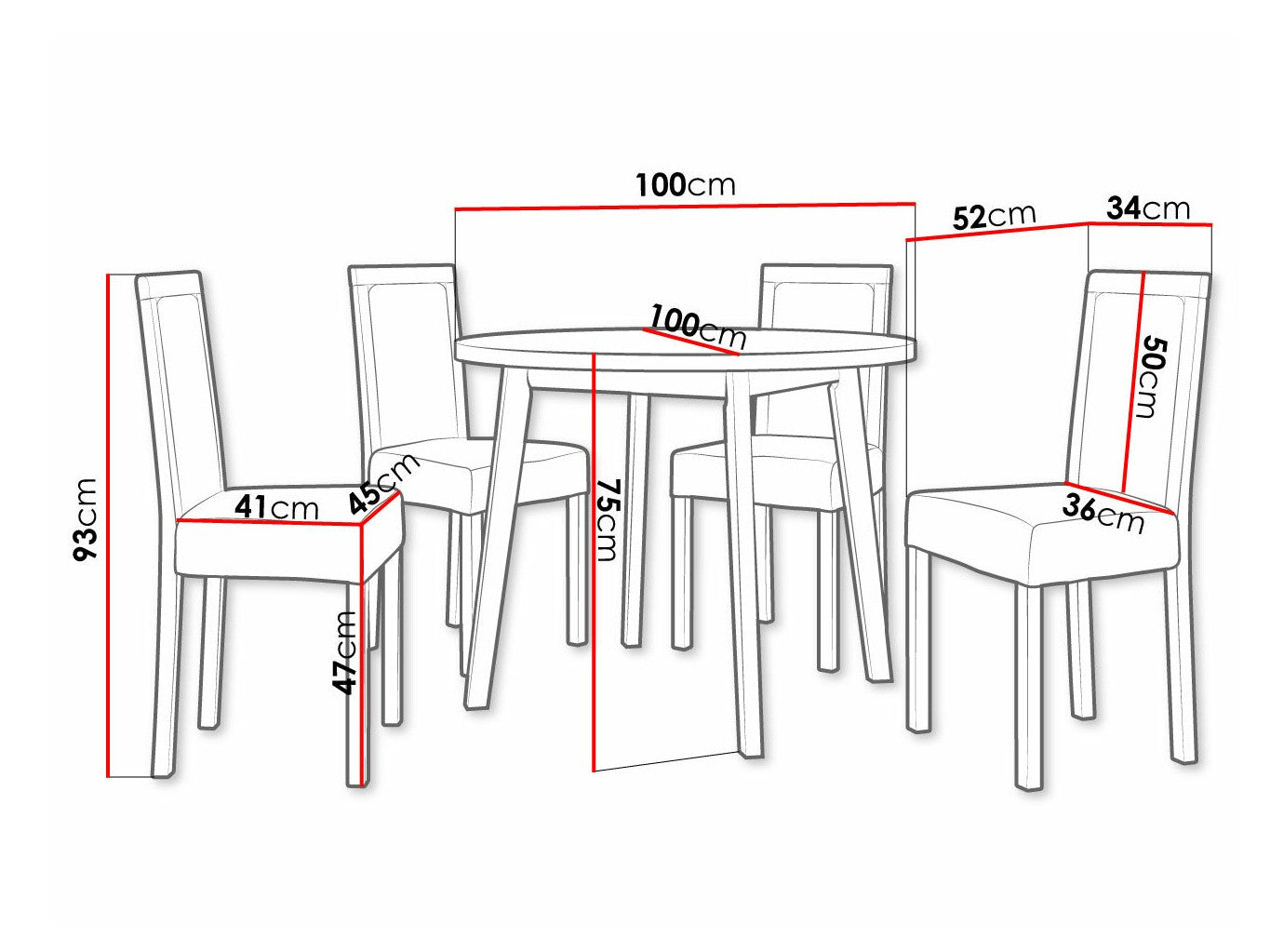 Spisestue-sæt Victorville 304 3978956