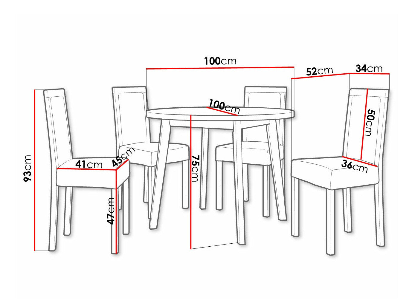 Spisestue-sæt Victorville 304 3978957