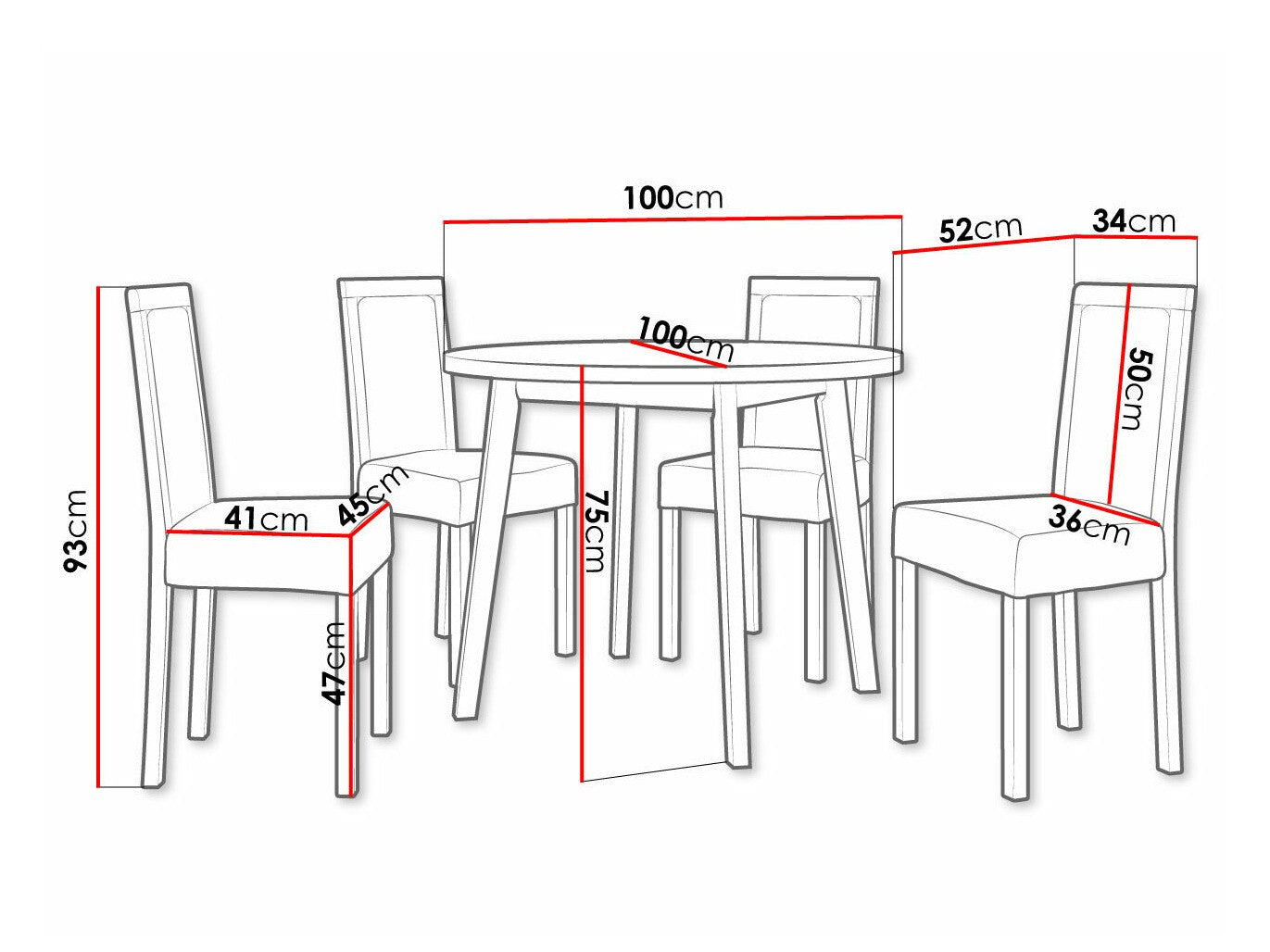 Spisestue-sæt Victorville 304 3978972