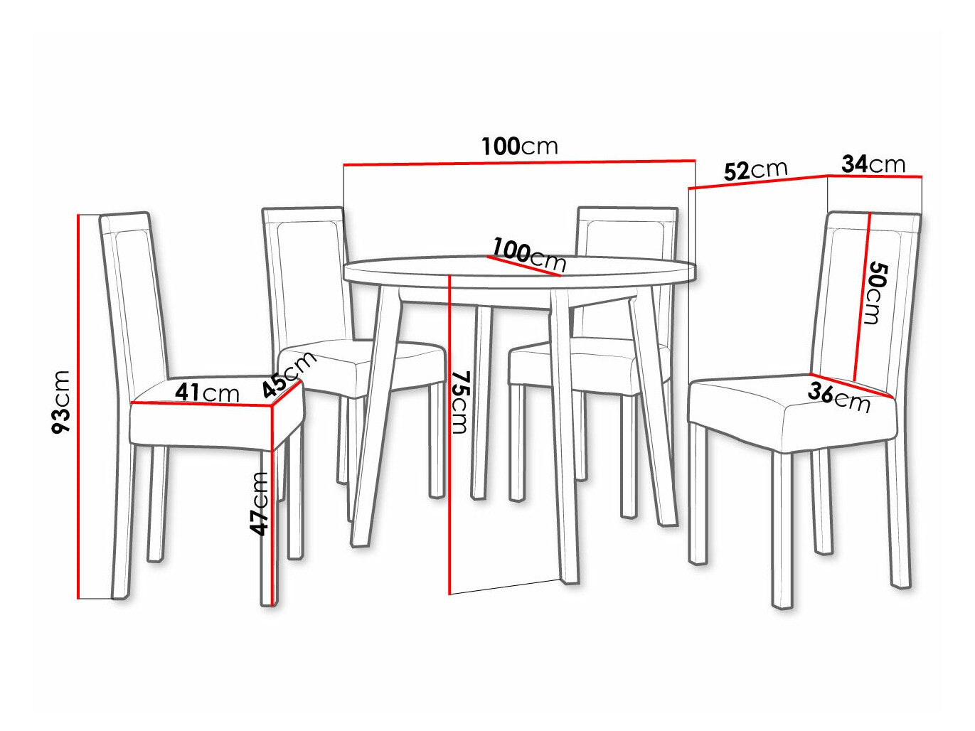 Spisestue-sæt Victorville 304 3978975