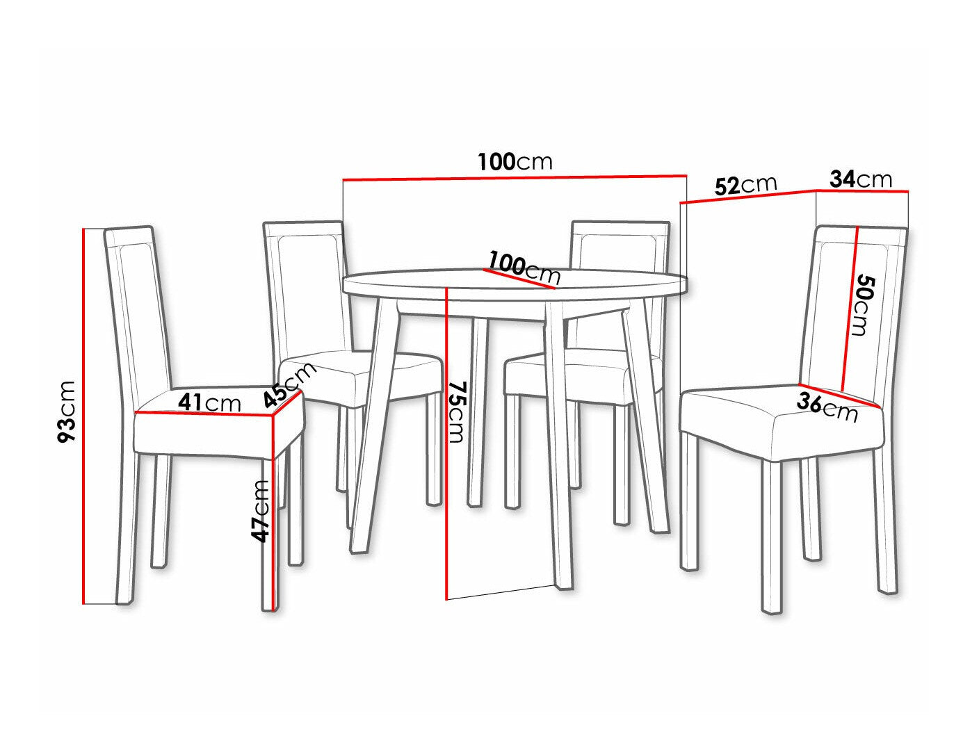 Spisestue-sæt Victorville 304 3978977