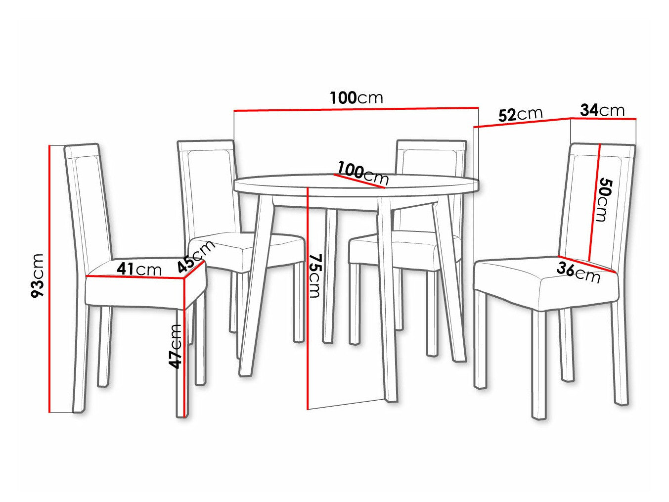Spisestue-sæt Victorville 304 3978979