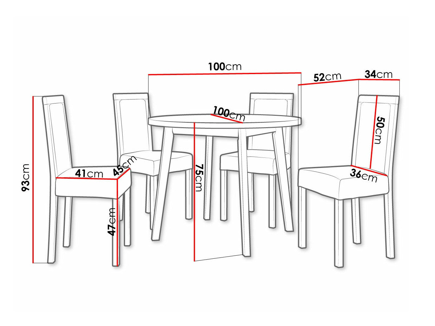 Spisestue-sæt Victorville 304 3978984