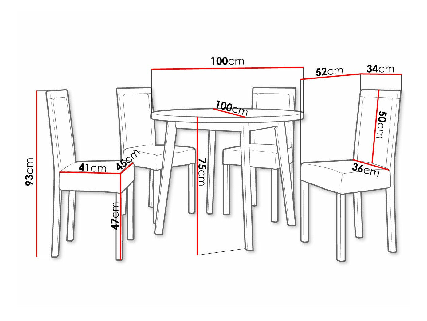 Spisestue-sæt Victorville 304 3978987