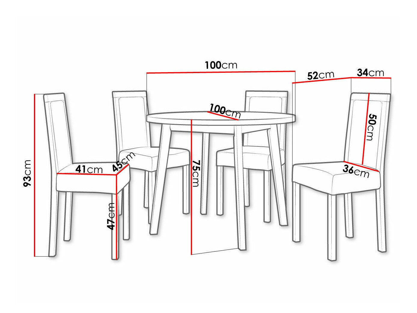 Spisestue-sæt Victorville 306 3978994