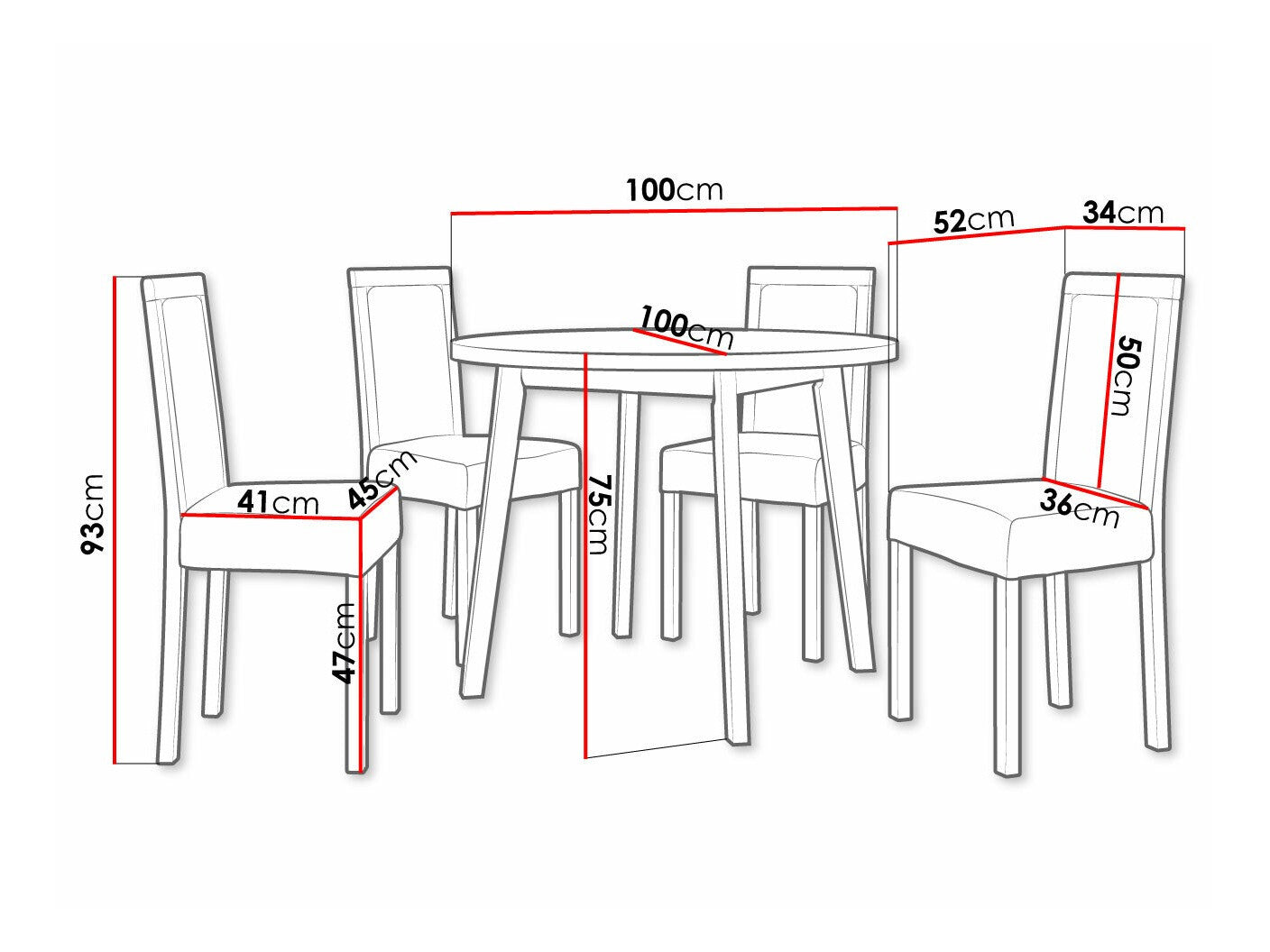 Spisestue-sæt Victorville 306 3978996