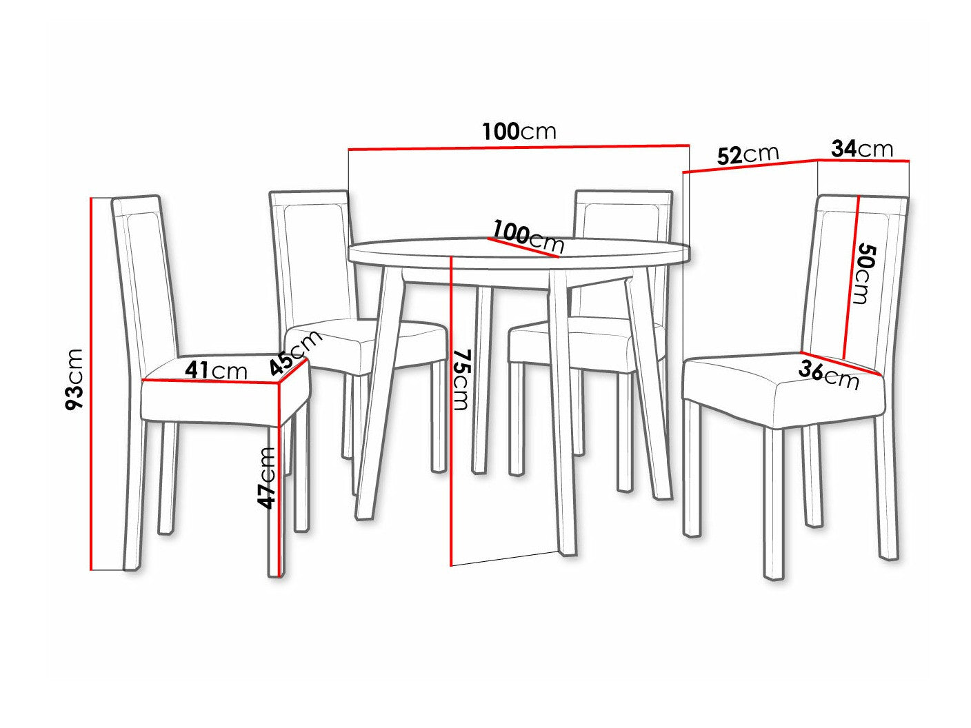 Spisestue-sæt Victorville 306 3978998