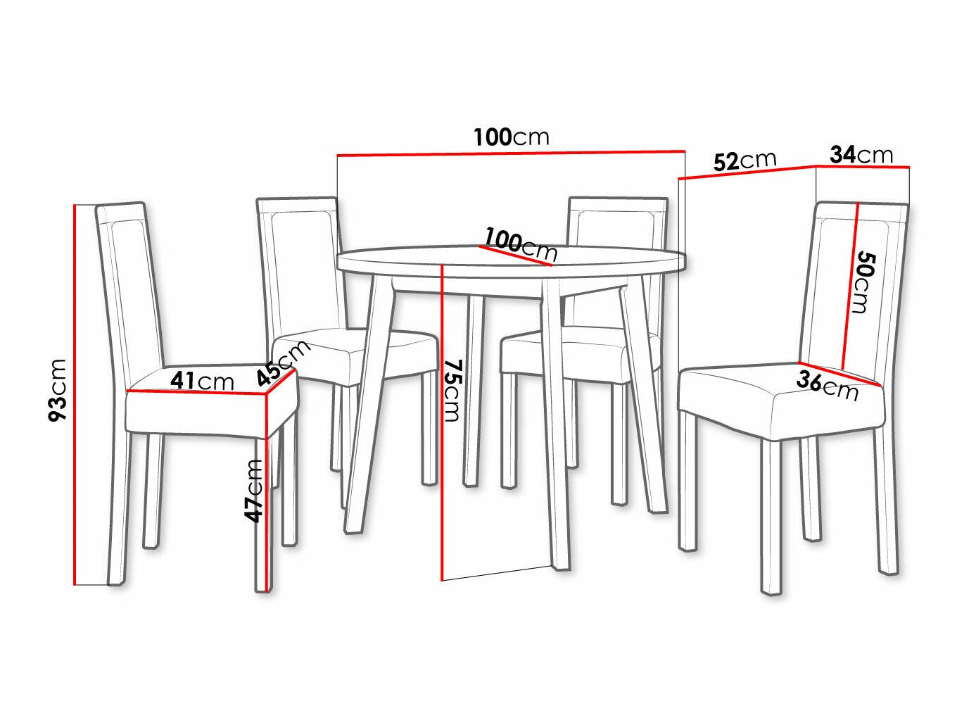 Spisestue-sæt Victorville 306 3979000