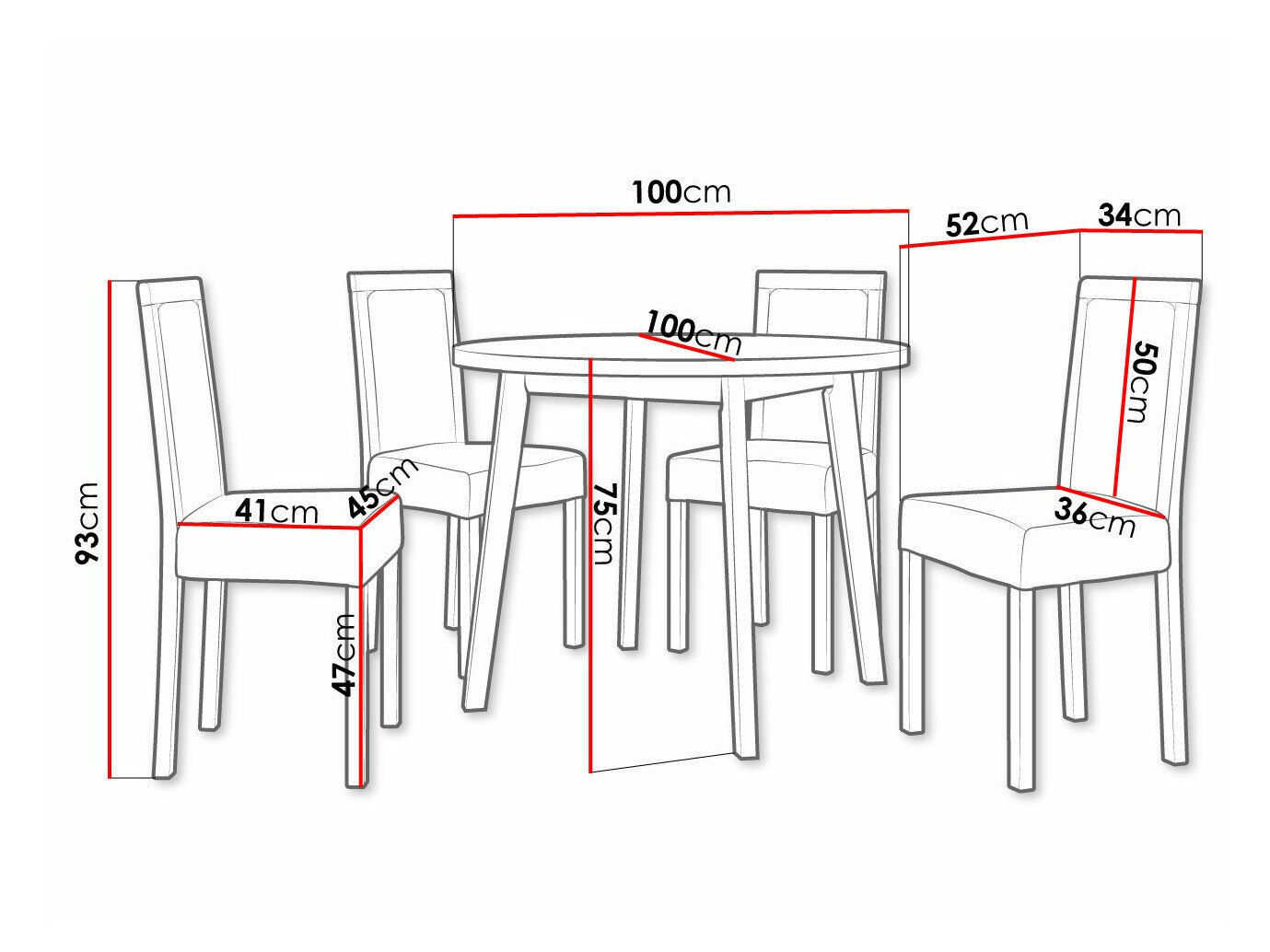 Spisestue-sæt Victorville 306 3979003