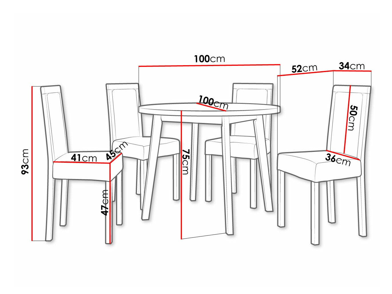 Spisestue-sæt Victorville 306 3979004