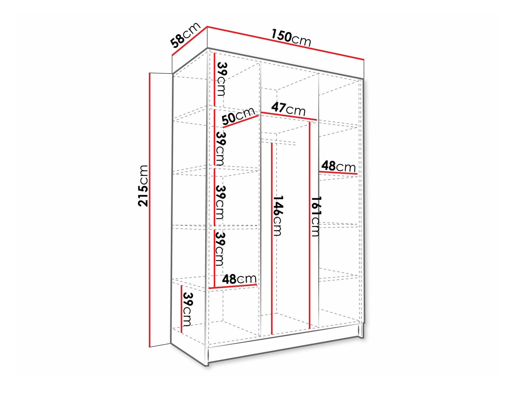 Garderobeskab Closico 197