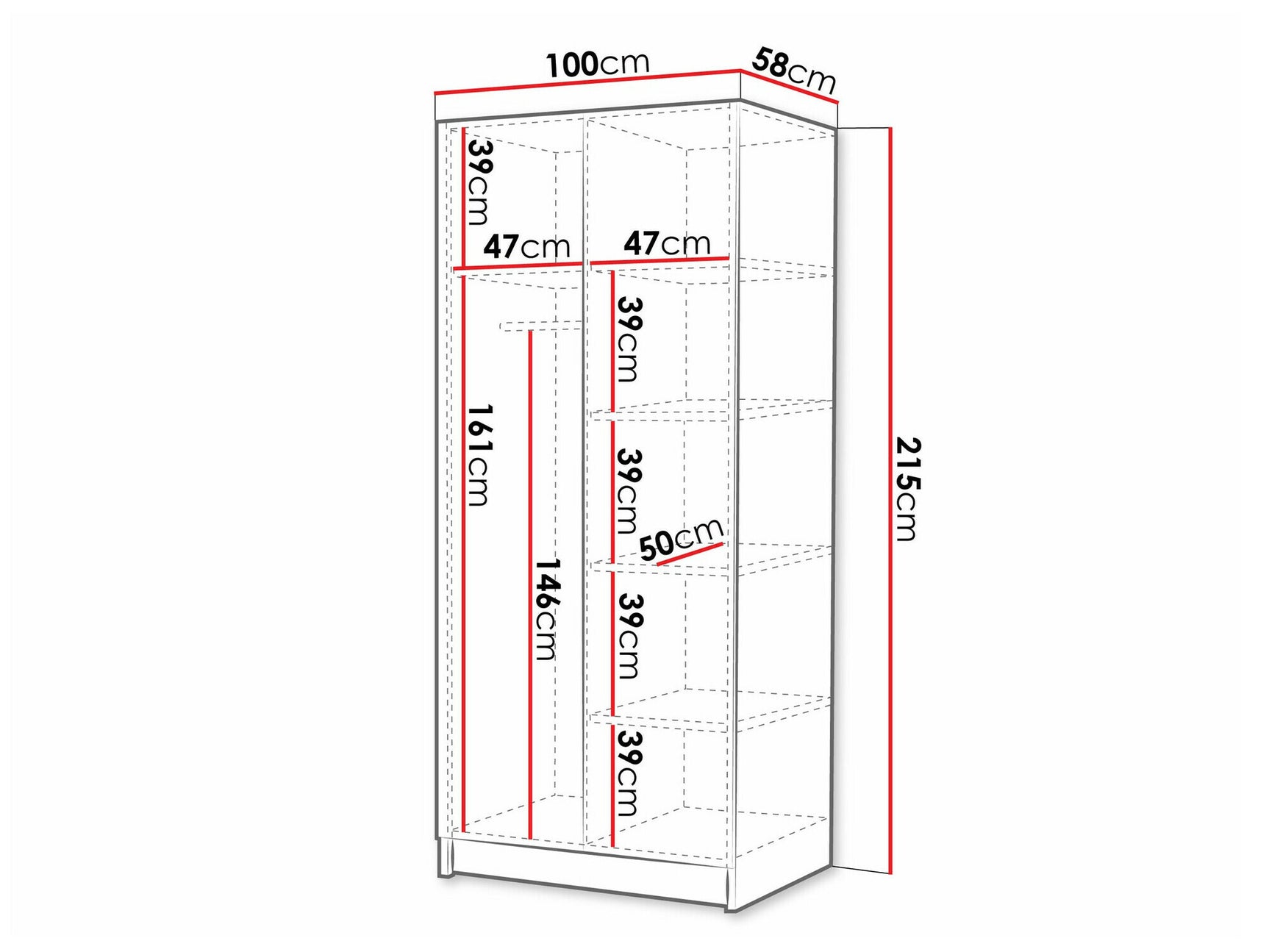Garderobeskab Closico 193