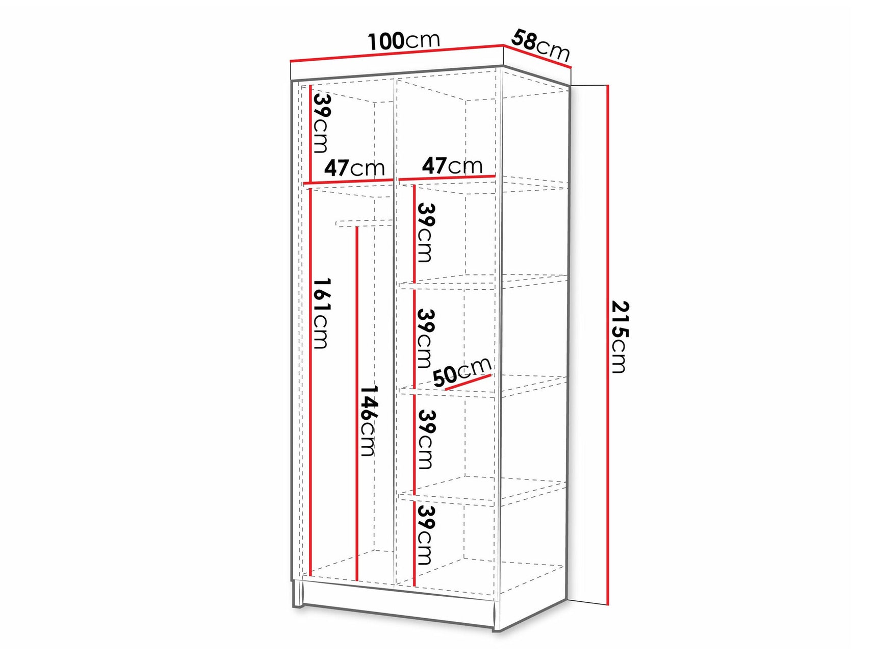 Garderobeskab Closico 193