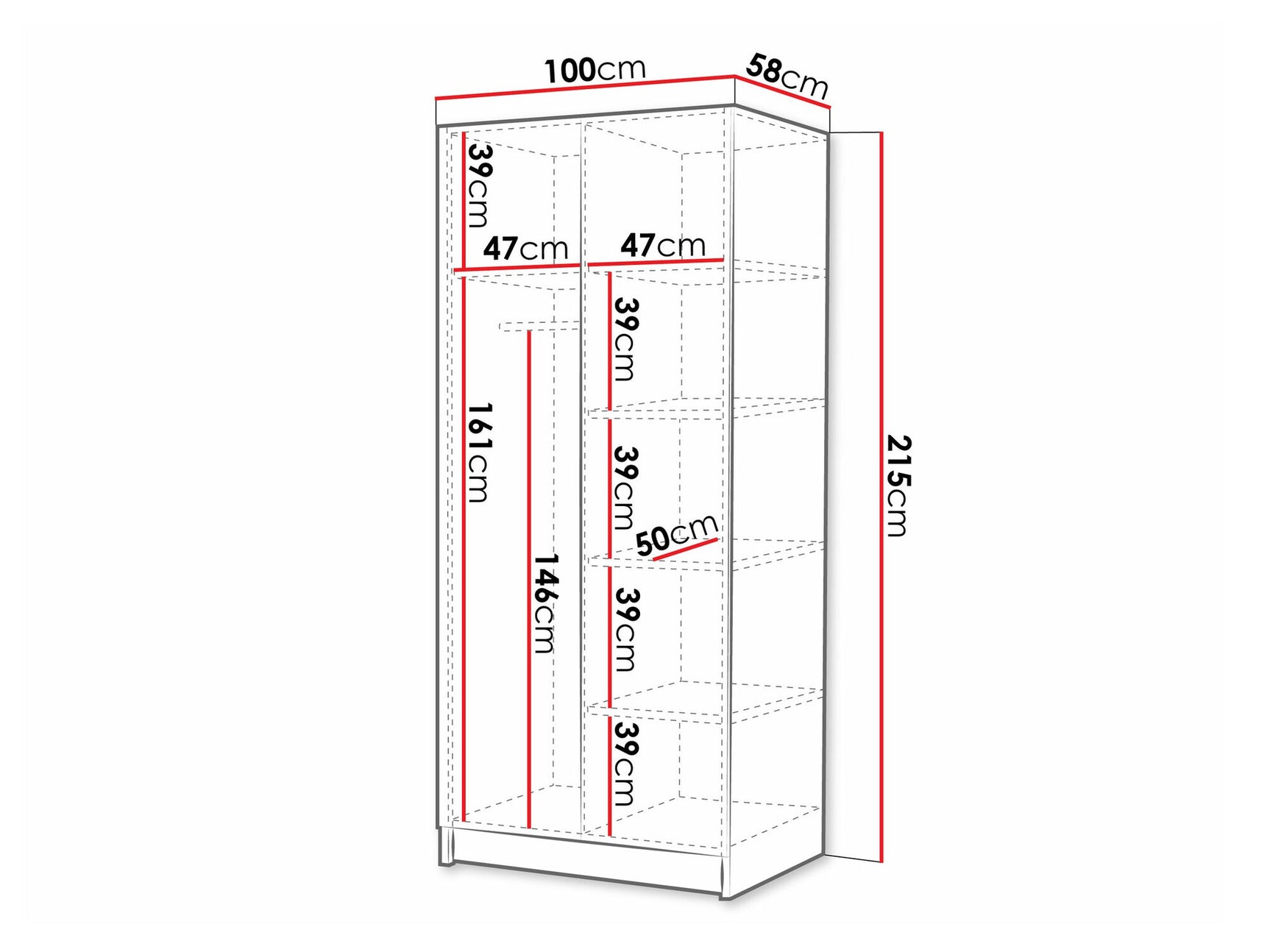 Garderobeskab Closico 194