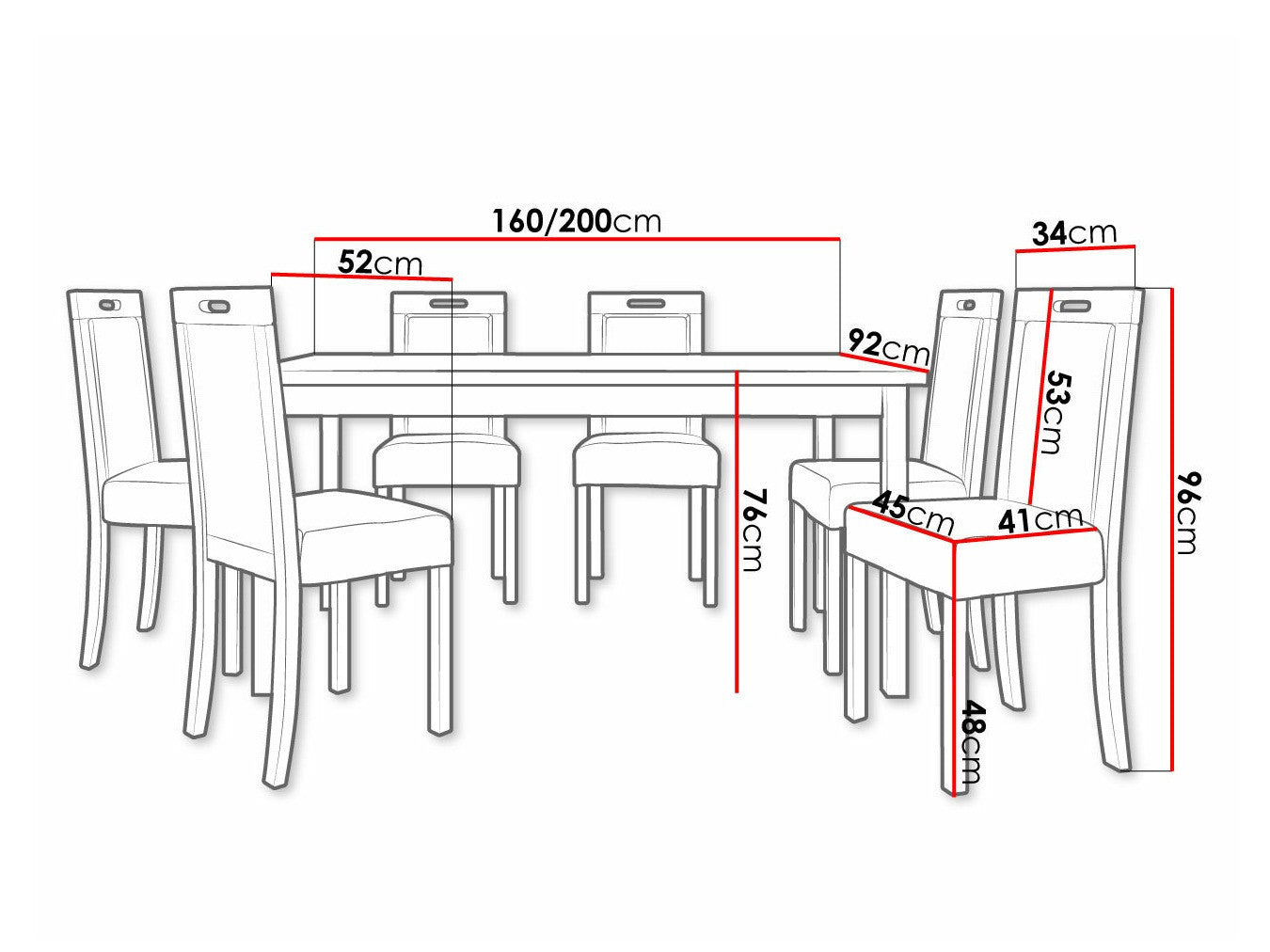 Spisestue-sæt Victorville 308 3980561
