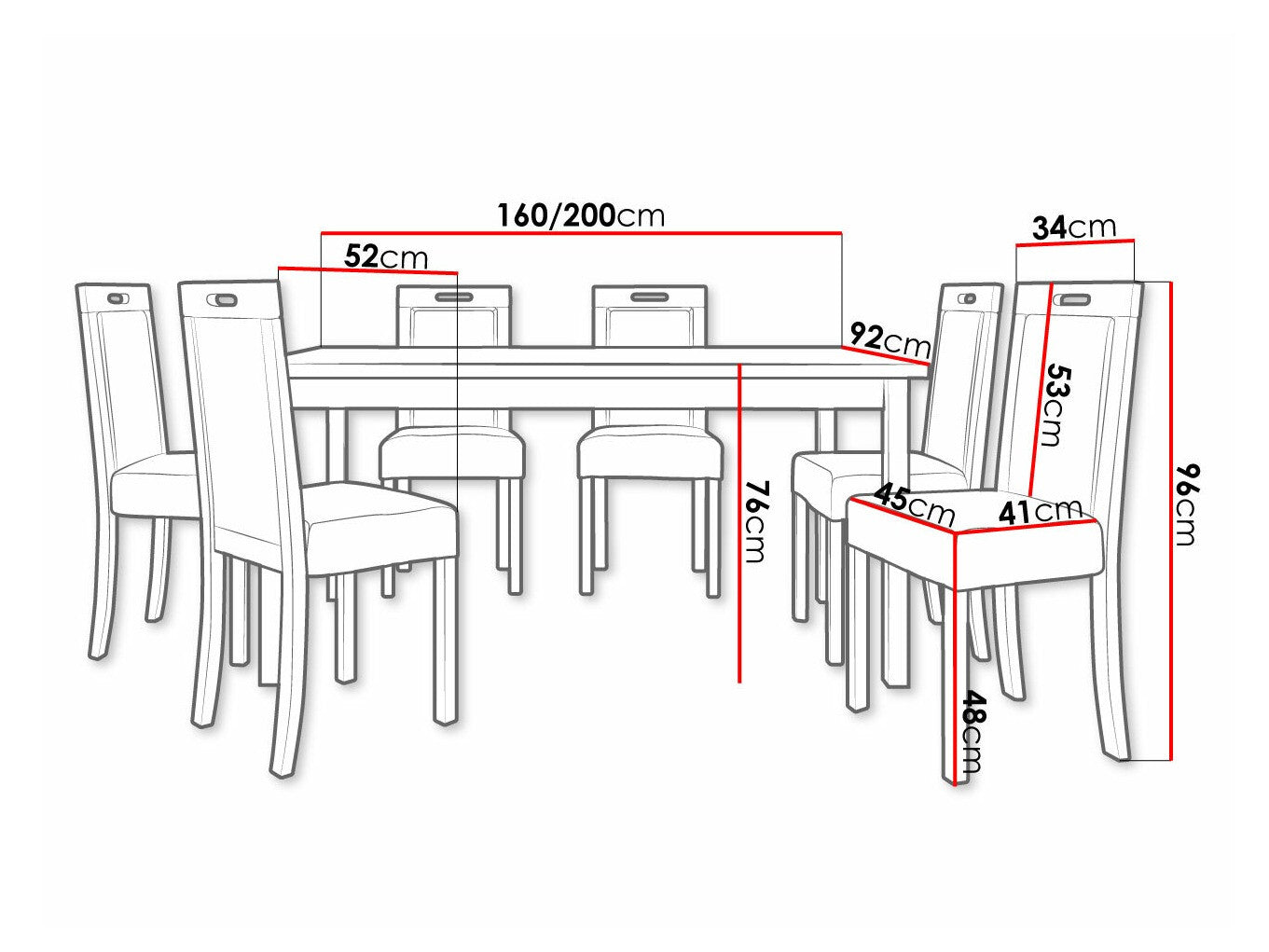 Spisestue-sæt Victorville 308 3980566