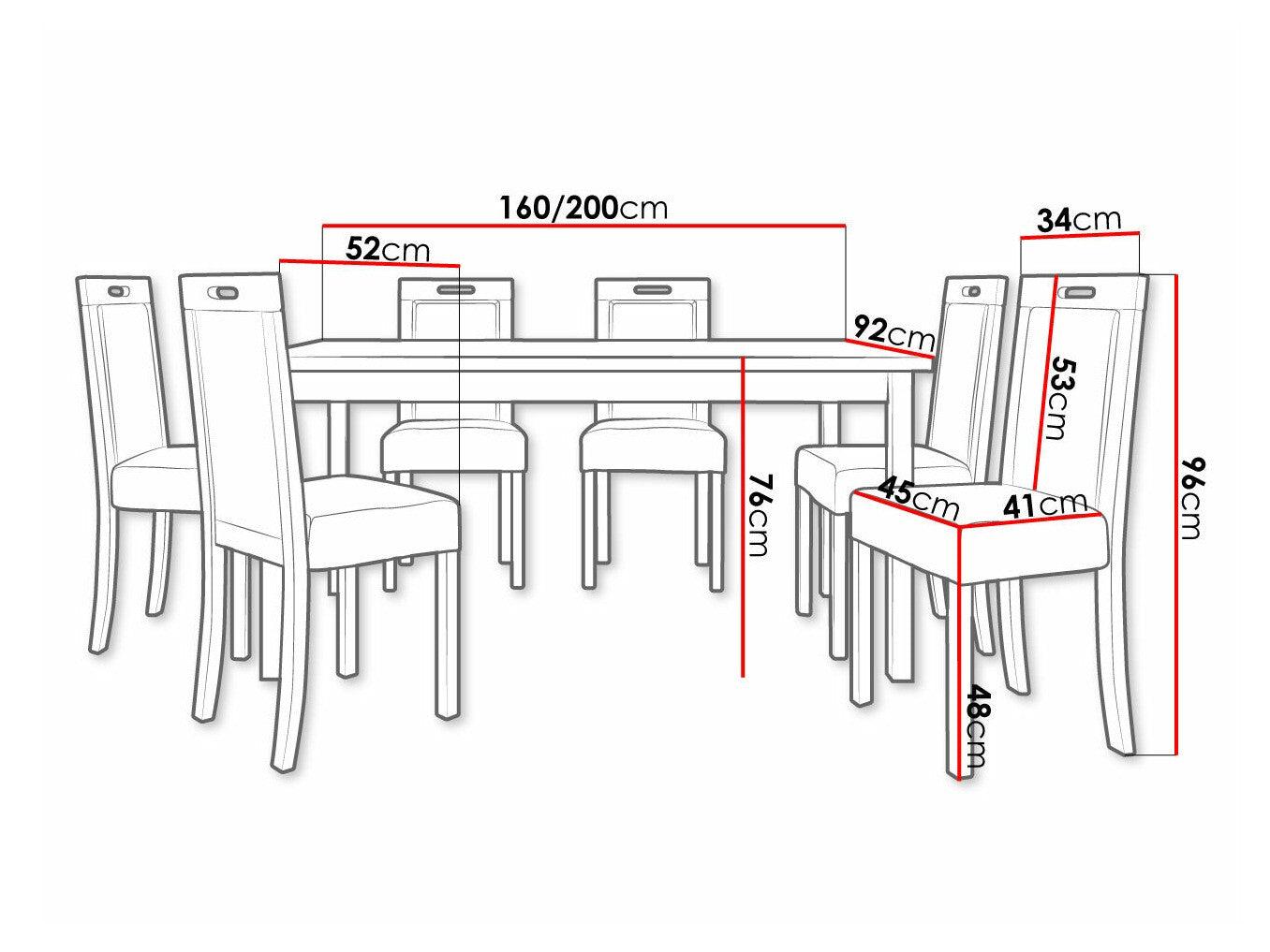 Spisestue-sæt Victorville 308 3980567