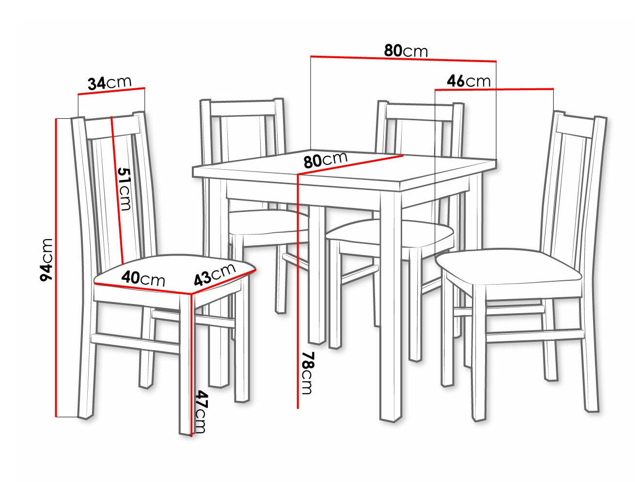 Spisestue-sæt Victorville 310 3980571
