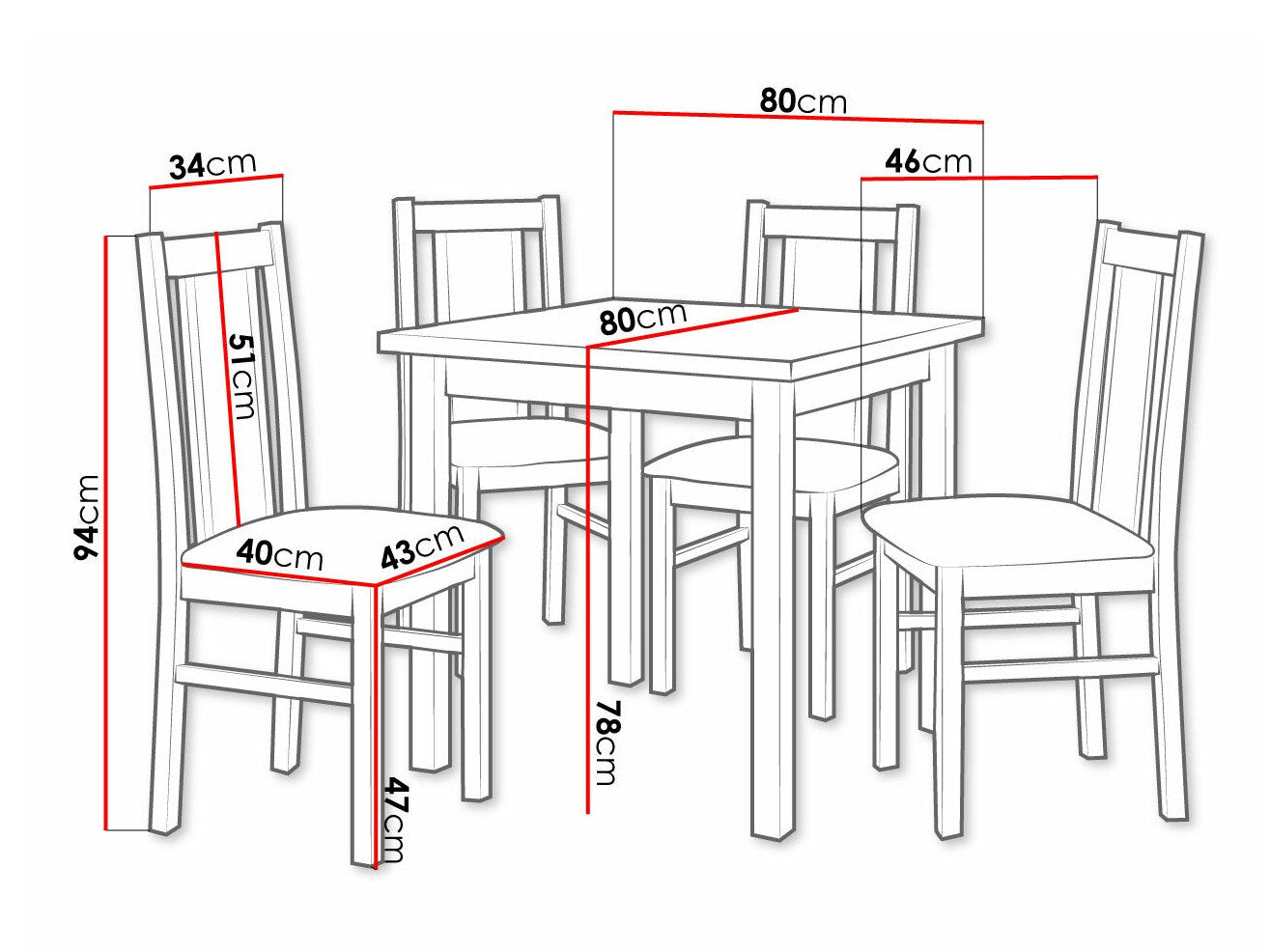 Spisestue-sæt Victorville 310 3980583