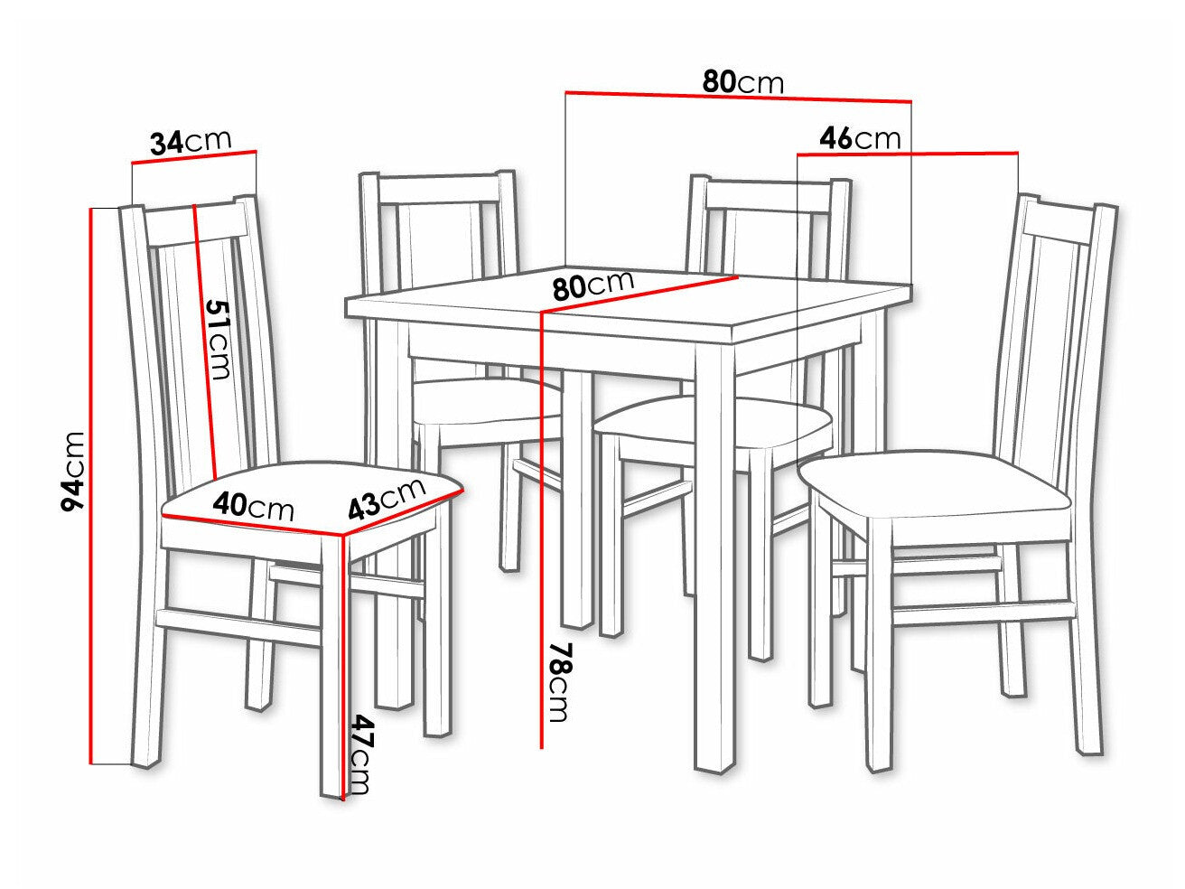 Spisestue-sæt Victorville 310 3980585