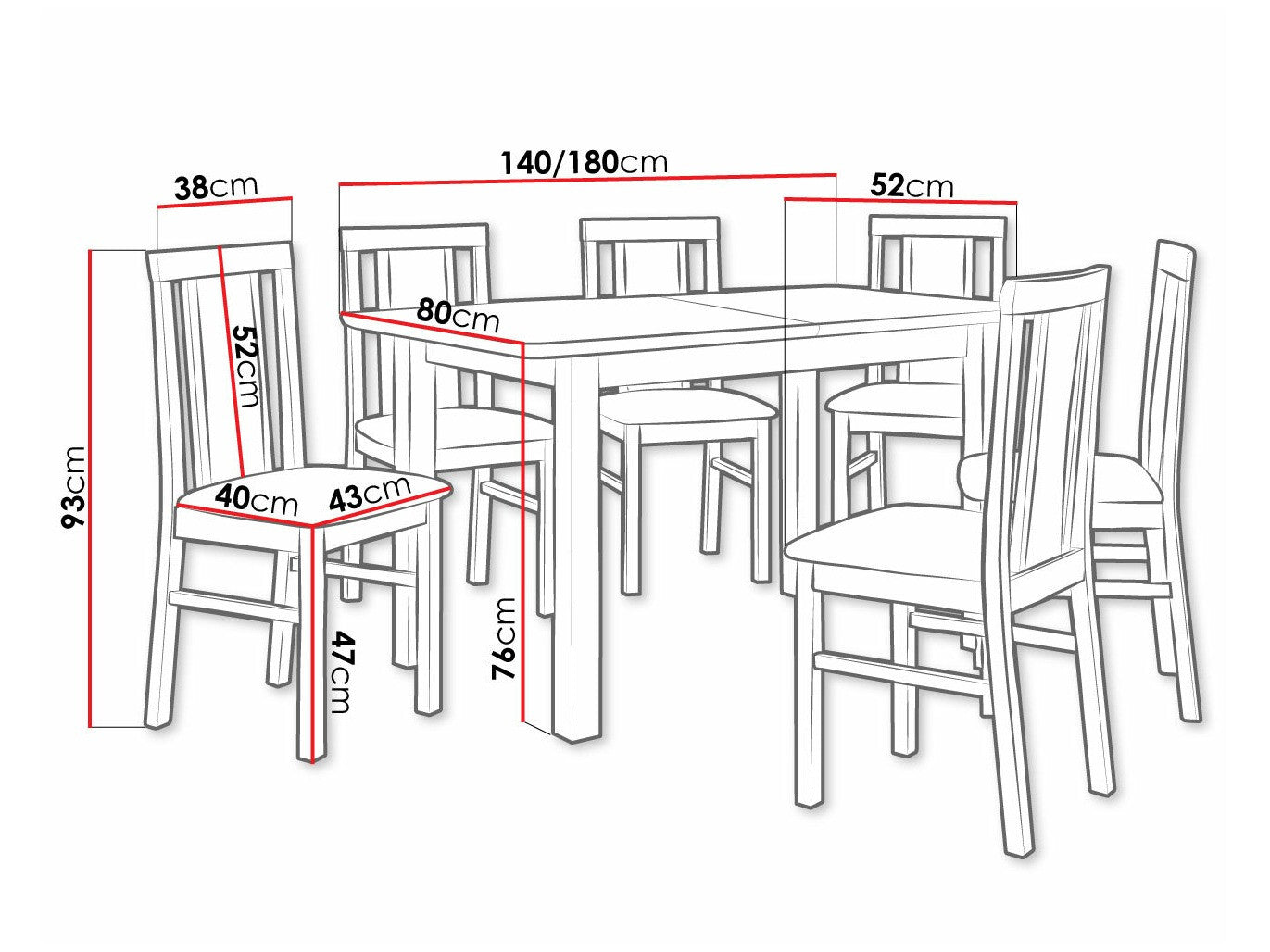Spisestue-sæt Victorville 311 3980630