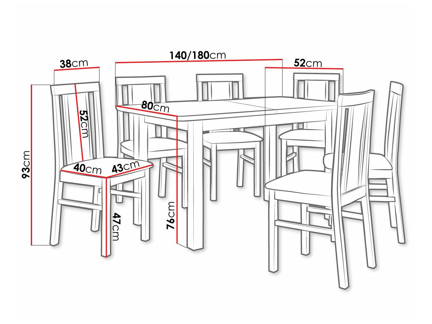 Spisestue-sæt Victorville 311 3980632