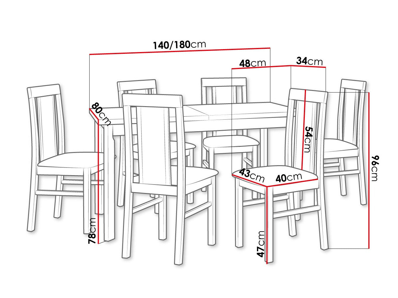 Spisestue-sæt Victorville 315 3980700