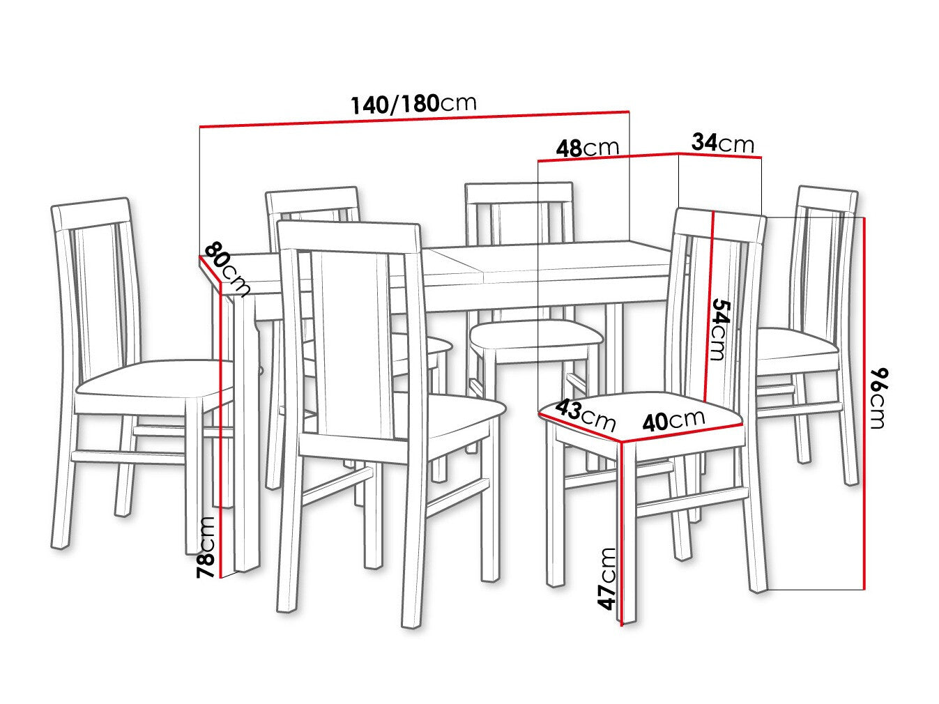 Spisestue-sæt Victorville 315 3980733