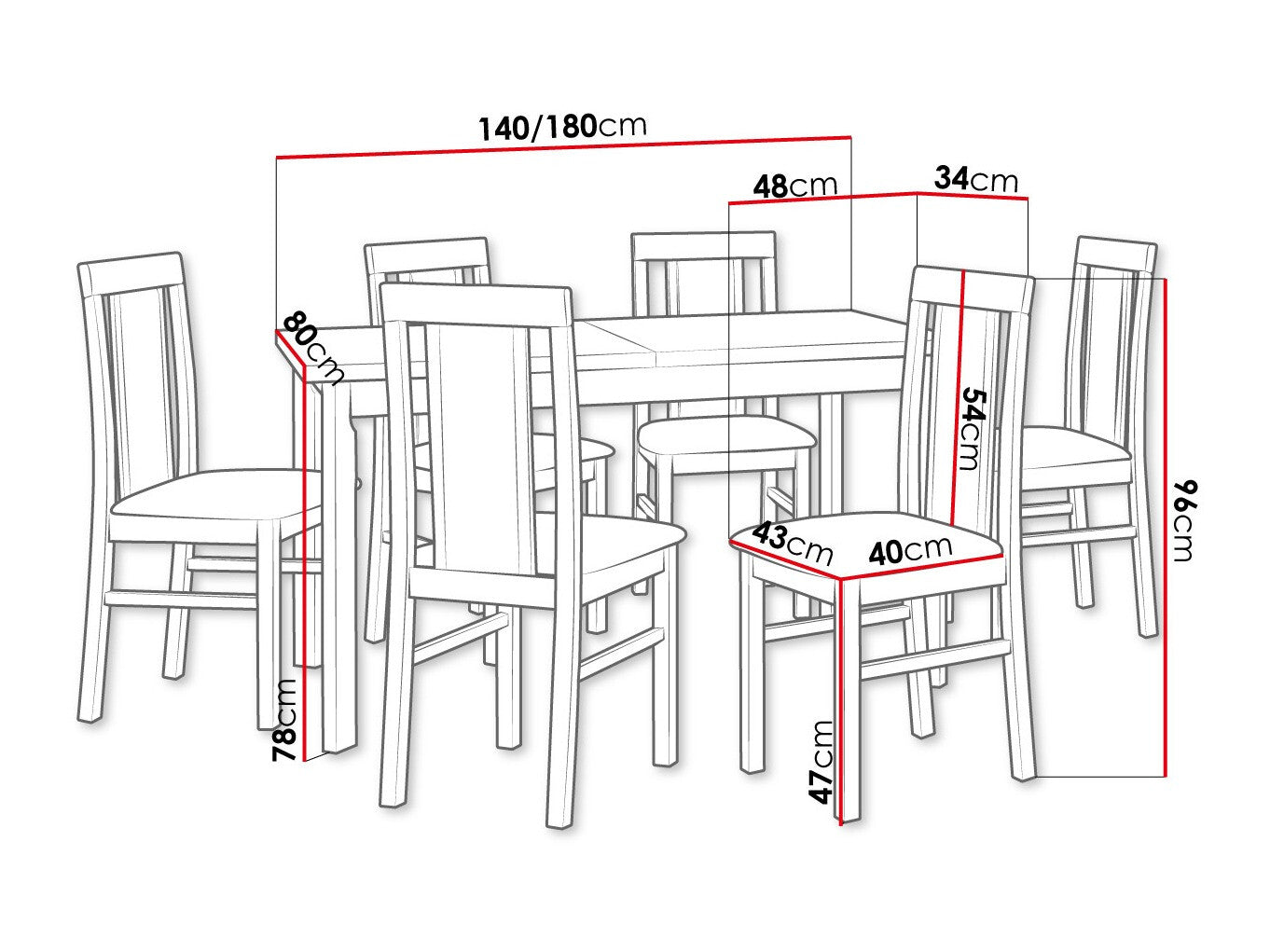 Spisestue-sæt Victorville 315 3980740