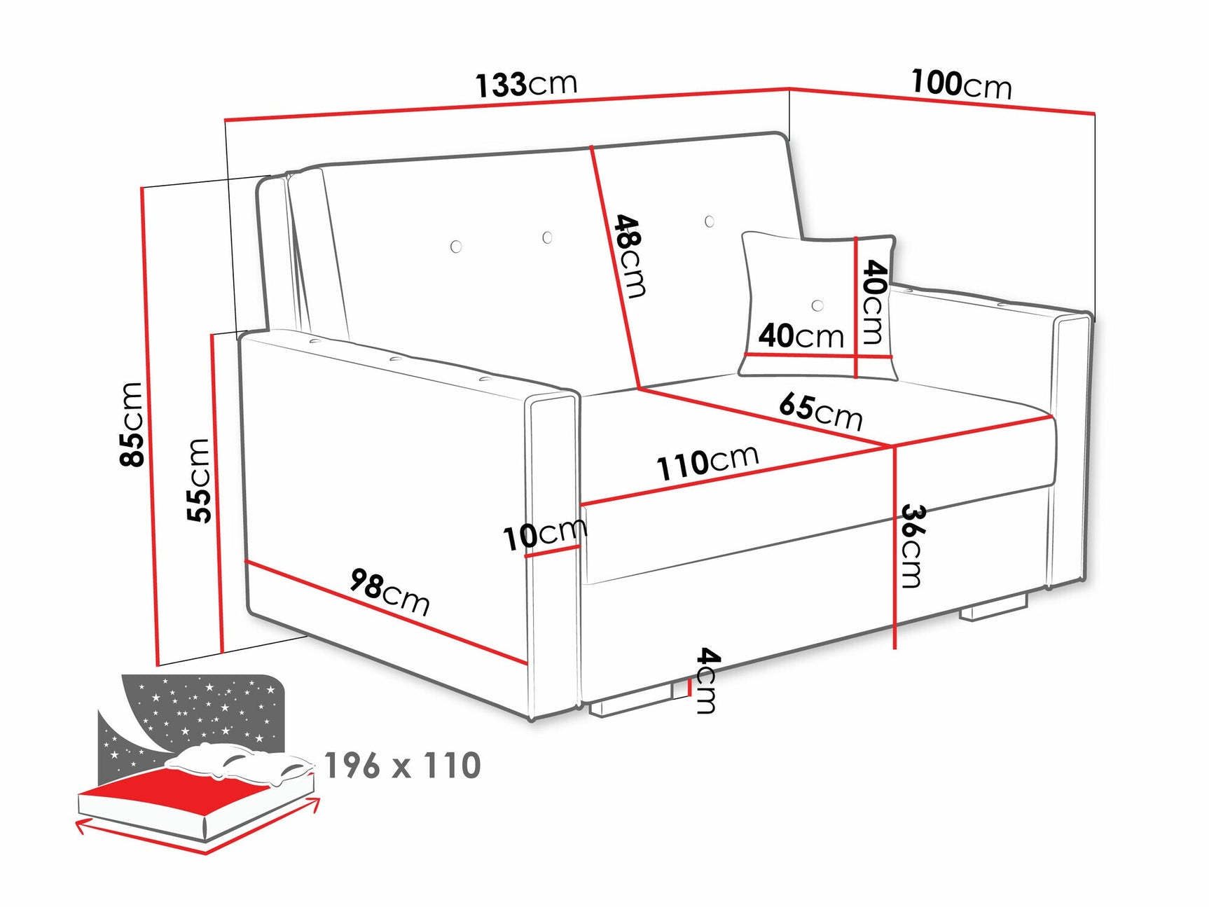 Sovesofa Columbus 235