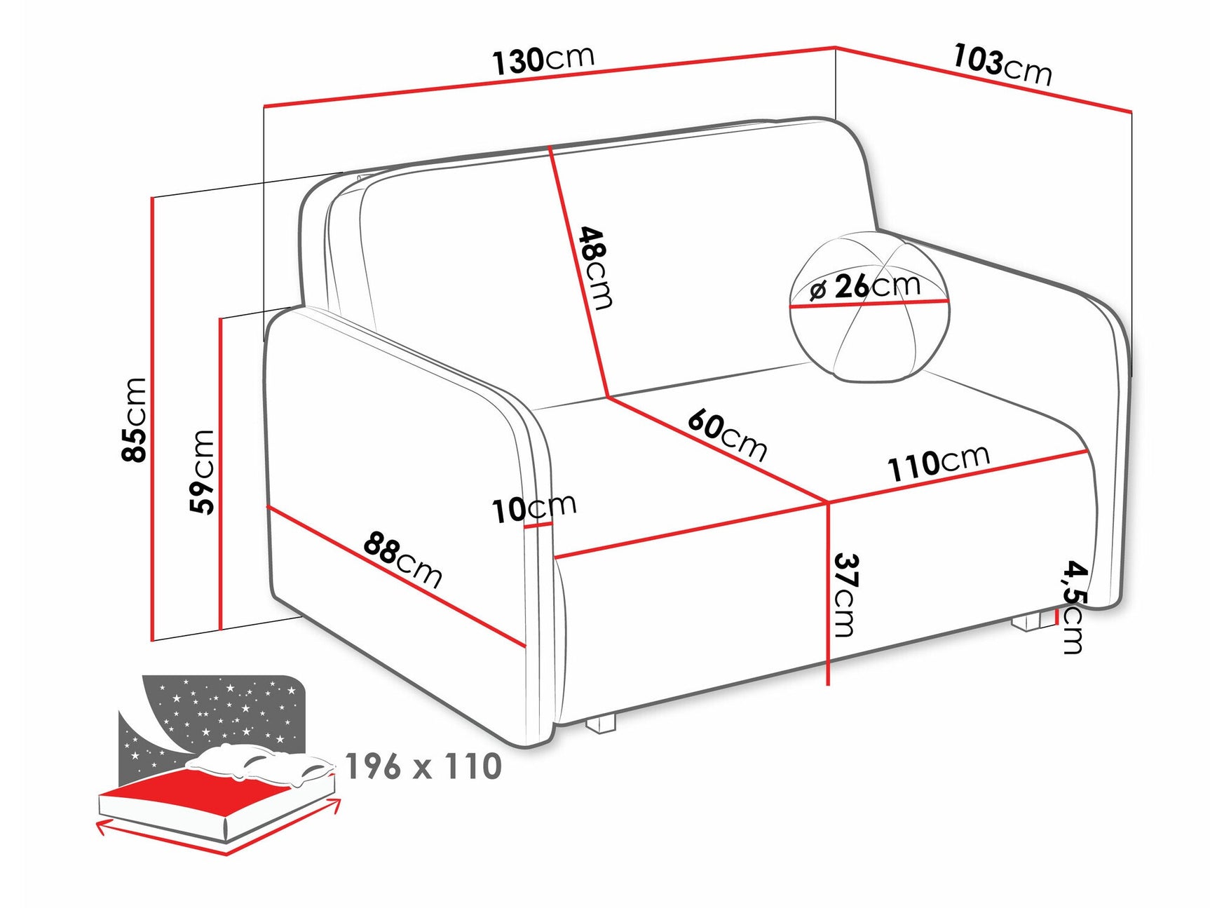 Sovesofa Columbus 239
