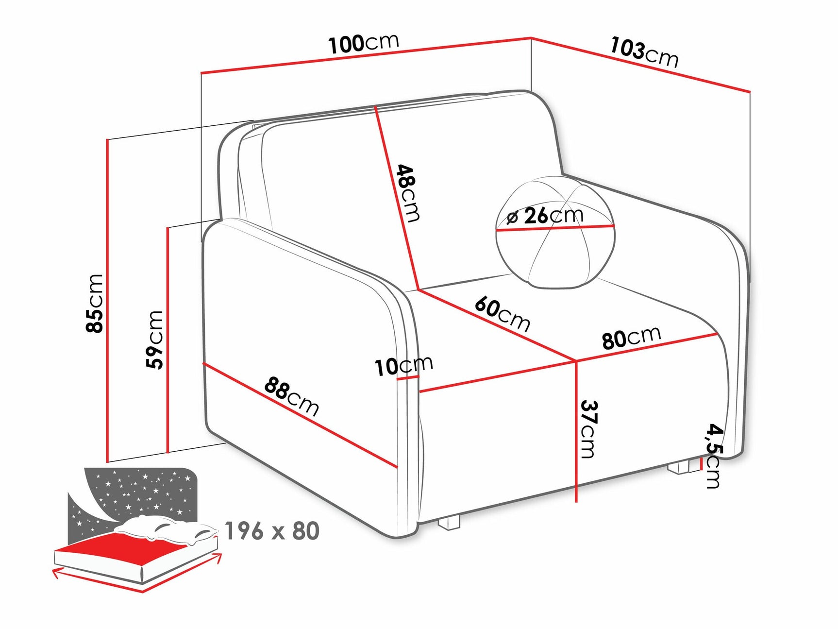 Lænestol Columbus 240