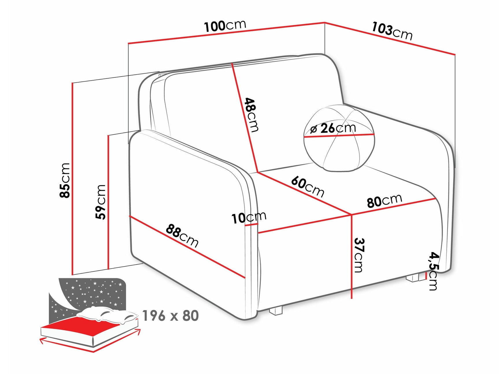 Lænestol Columbus 240