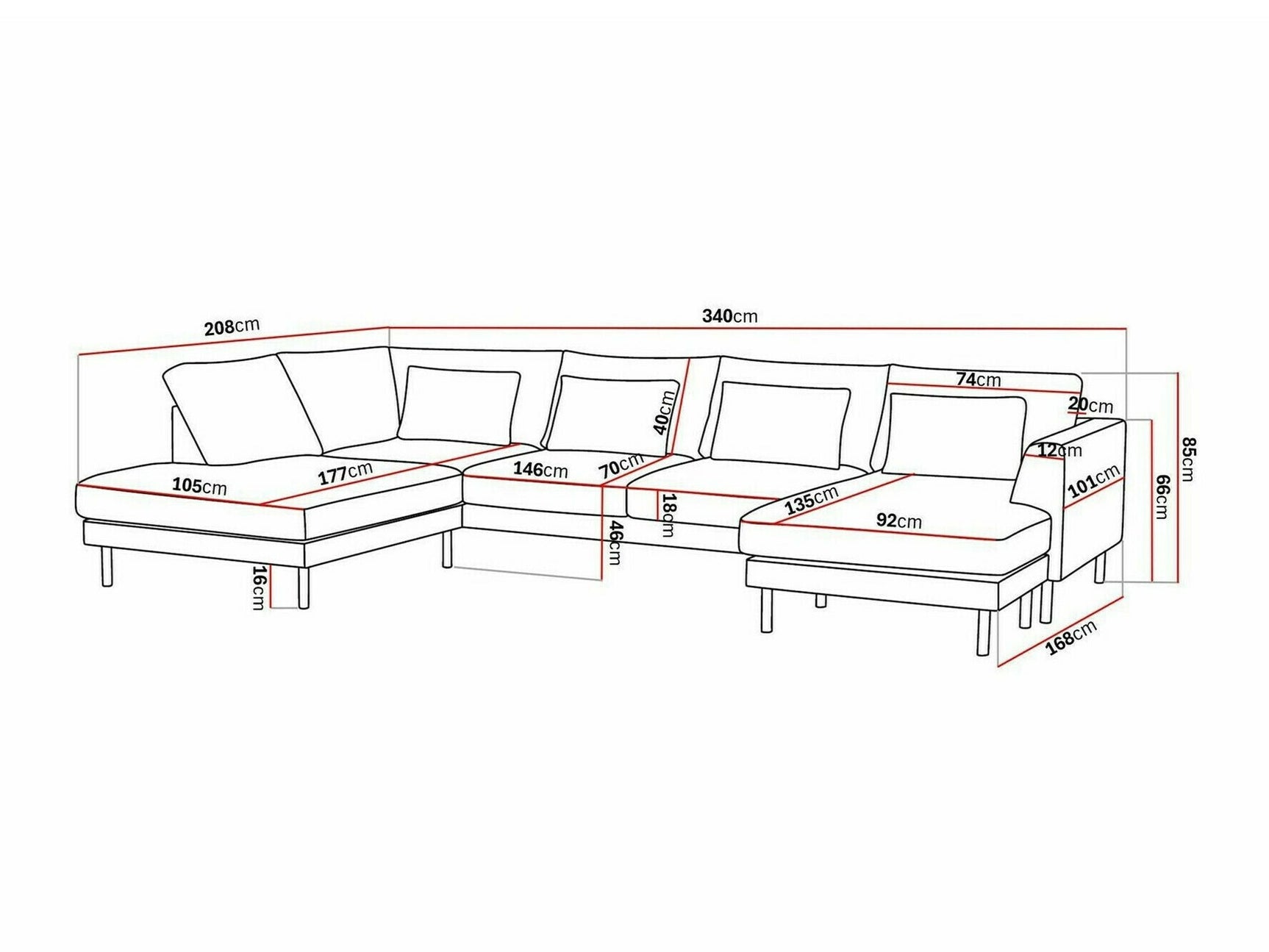 Hjørnesofa Ruvsonu 112