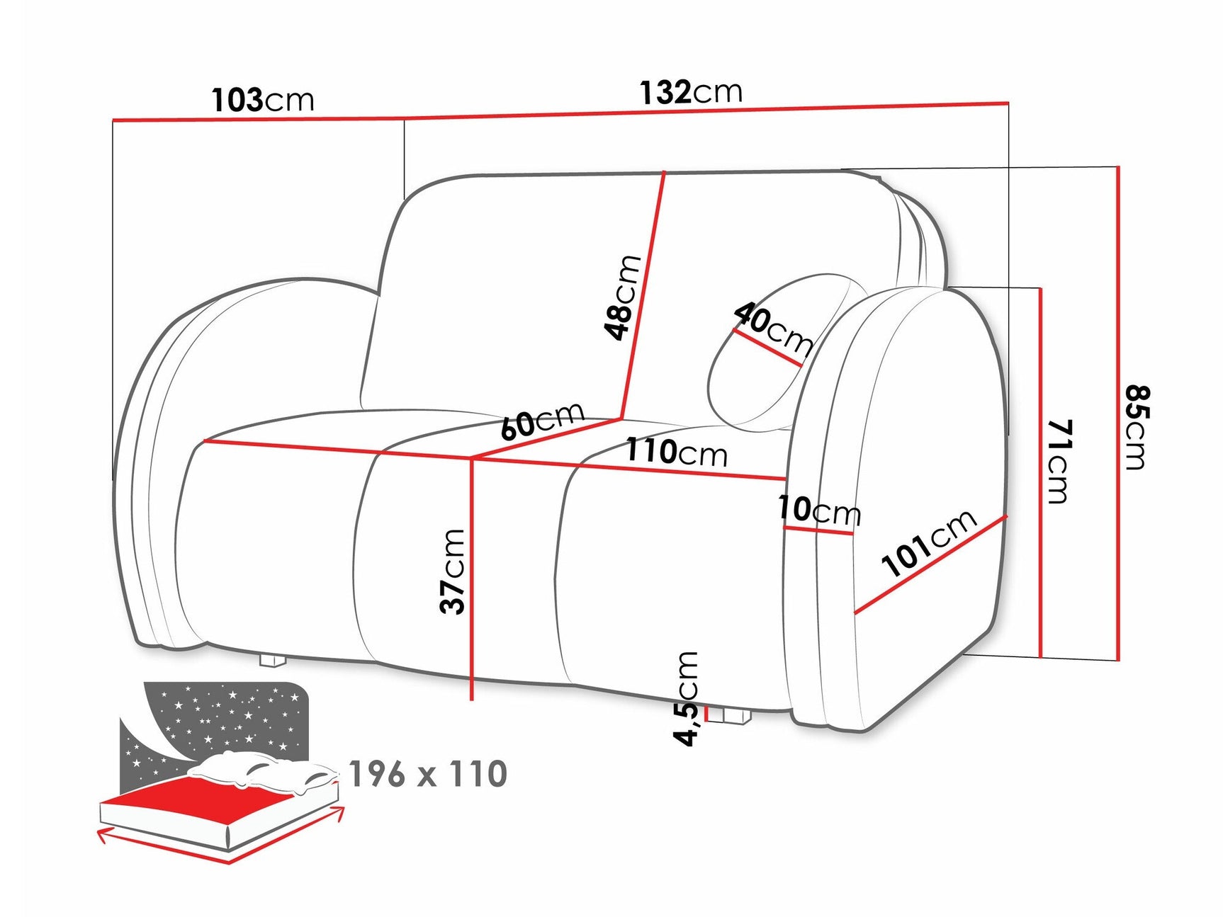 Sovesofa Columbus 243