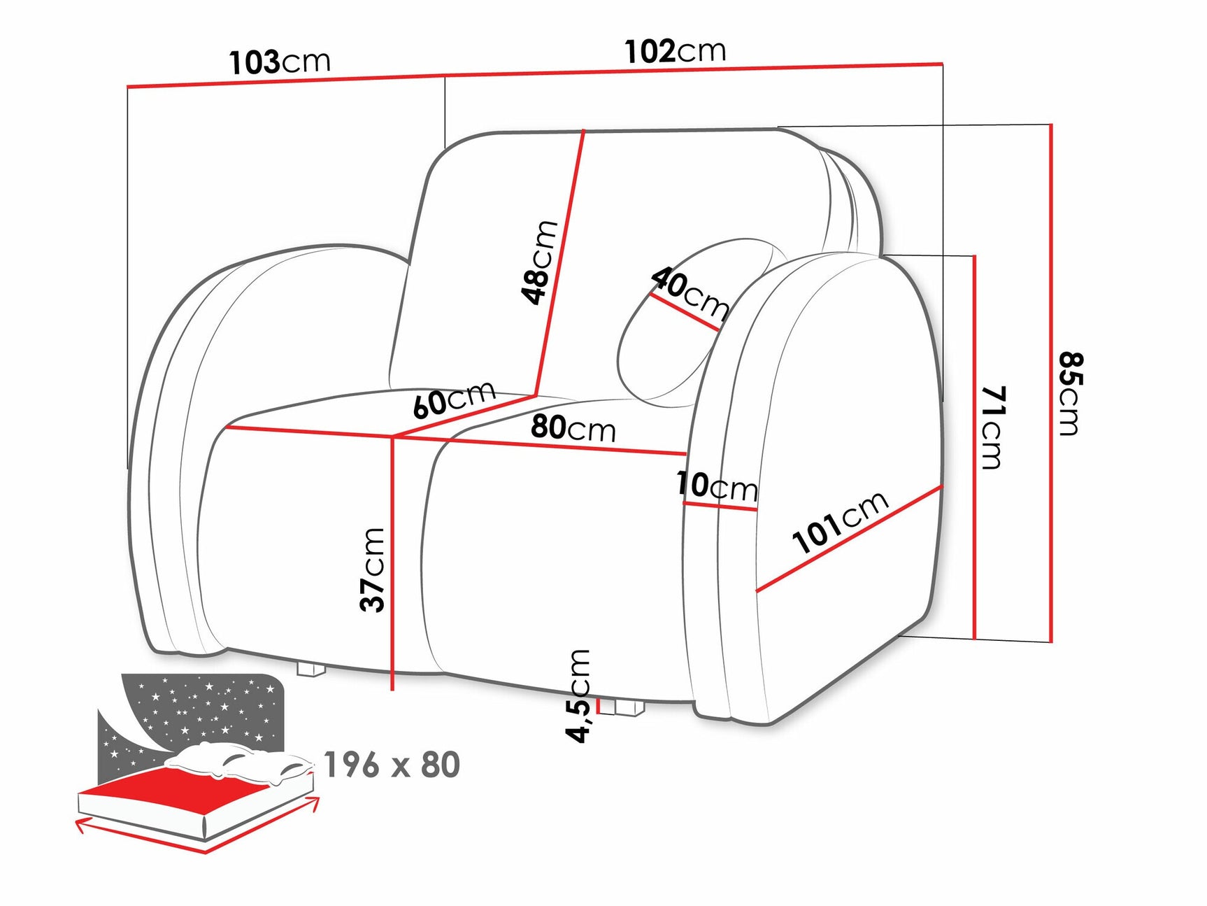 Lænestol Columbus 244