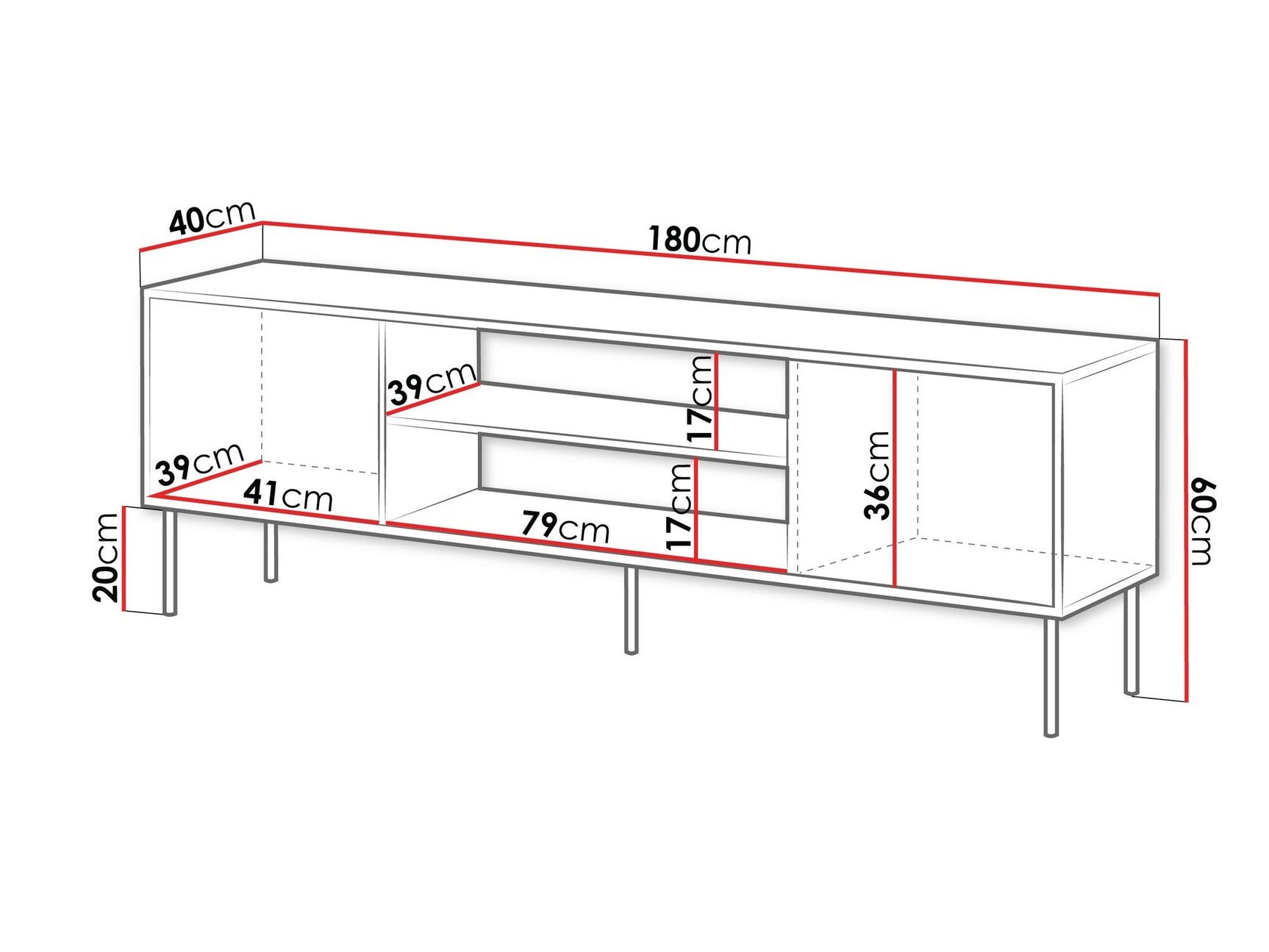 TV-bord Flosoru 104 3997311