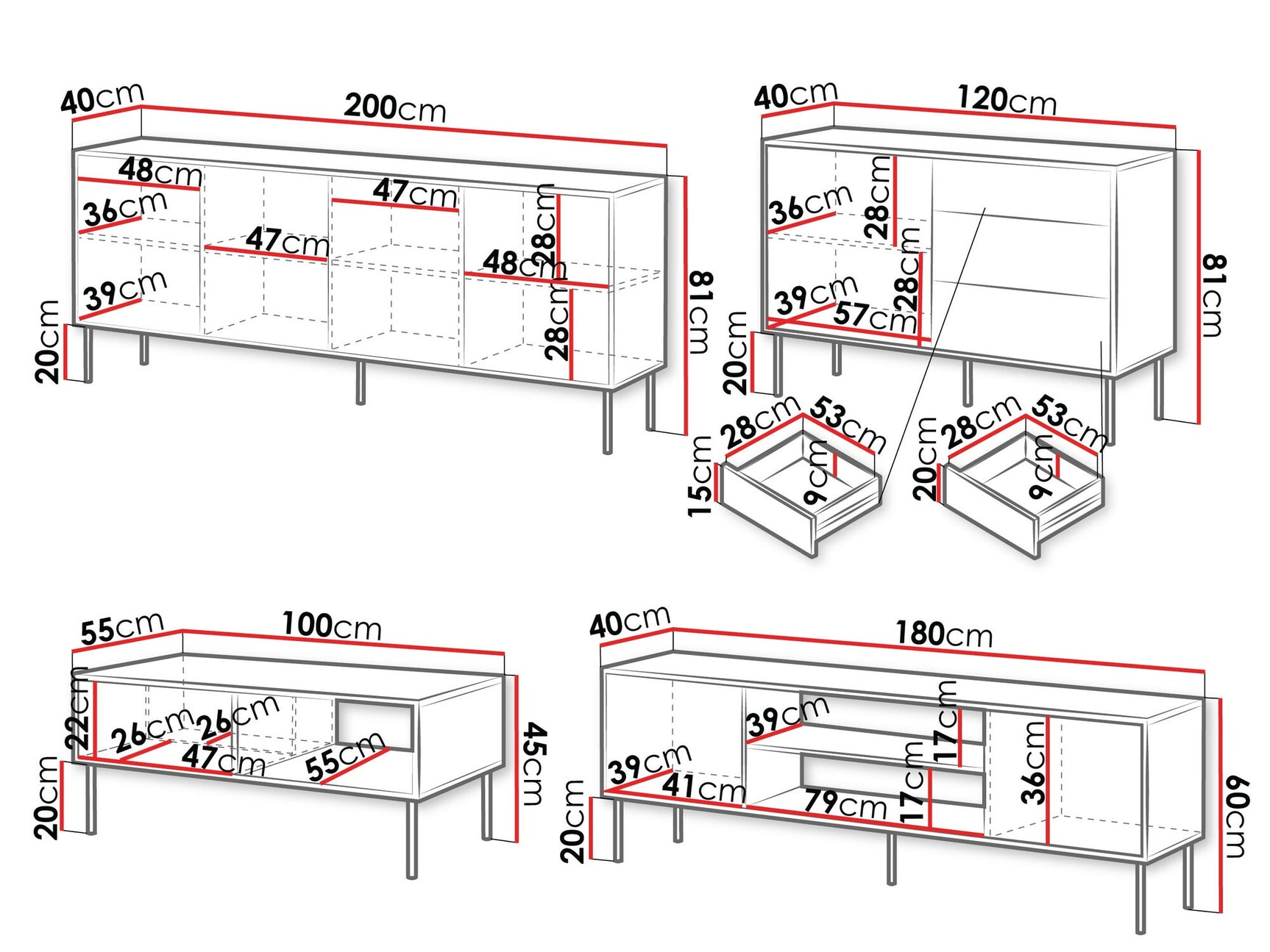 Stuemøbler-sæt Flosoru 110 3997340
