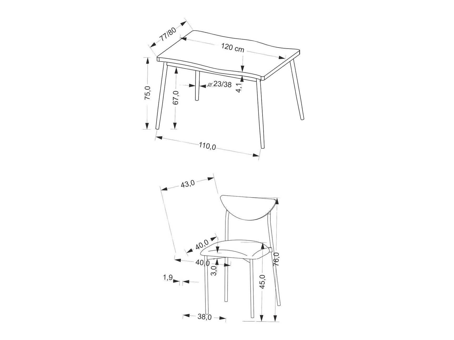 Spisestue-sæt Houston 1933