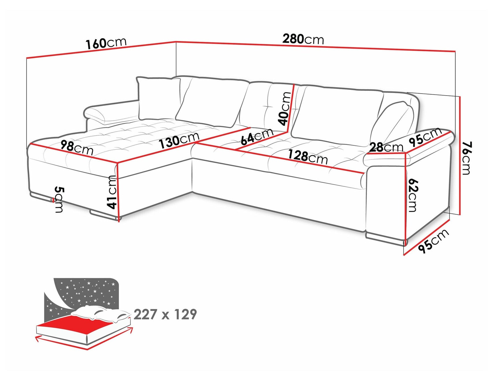 Hjørnesofa Comfivo 107