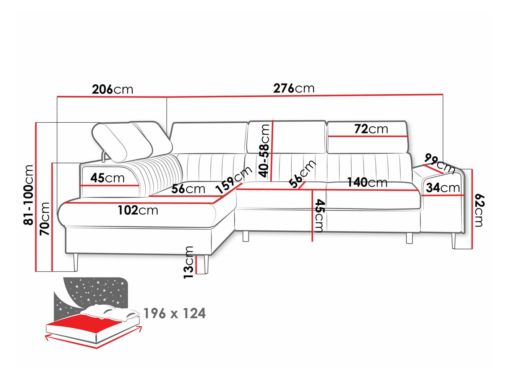 Hjørnesofa Comfivo 446