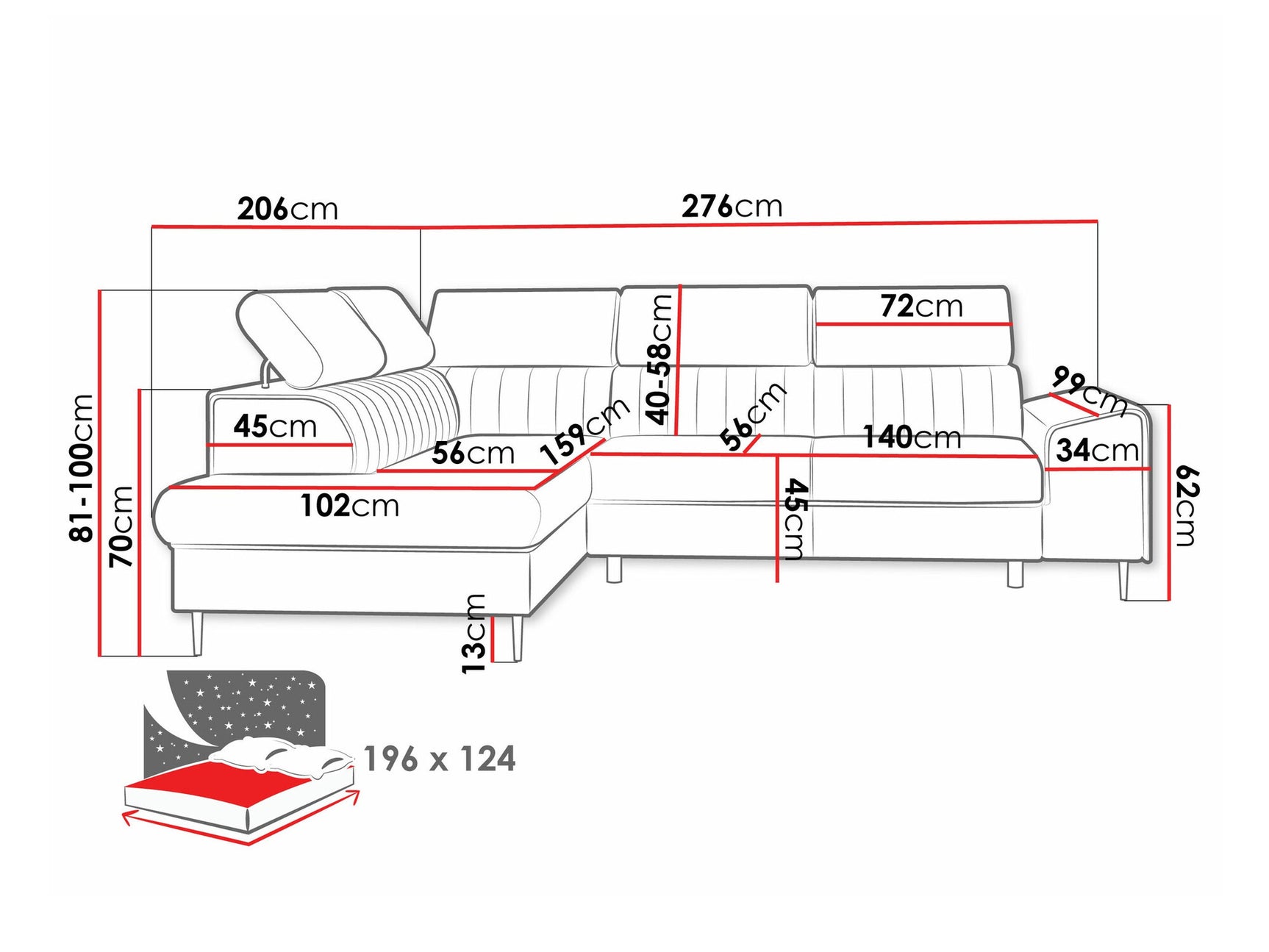 Hjørnesofa Comfivo 446