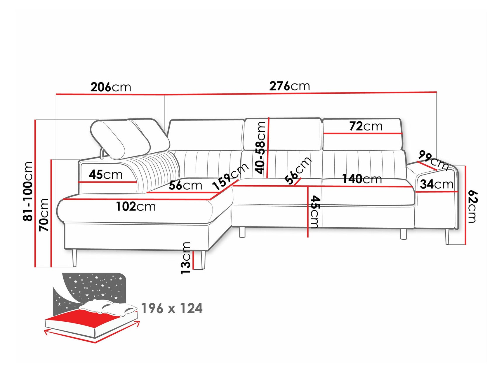 Hjørnesofa Comfivo 446