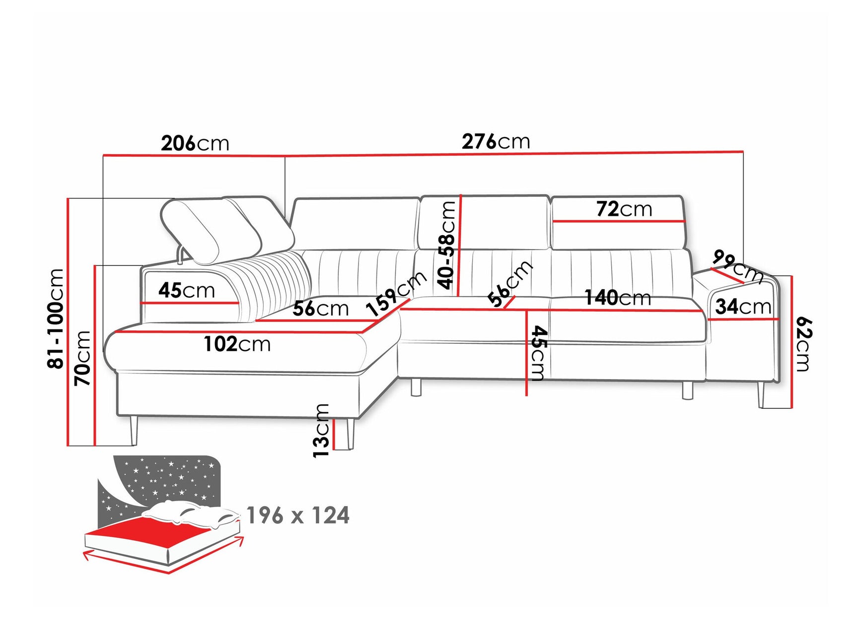 Hjørnesofa Comfivo 446