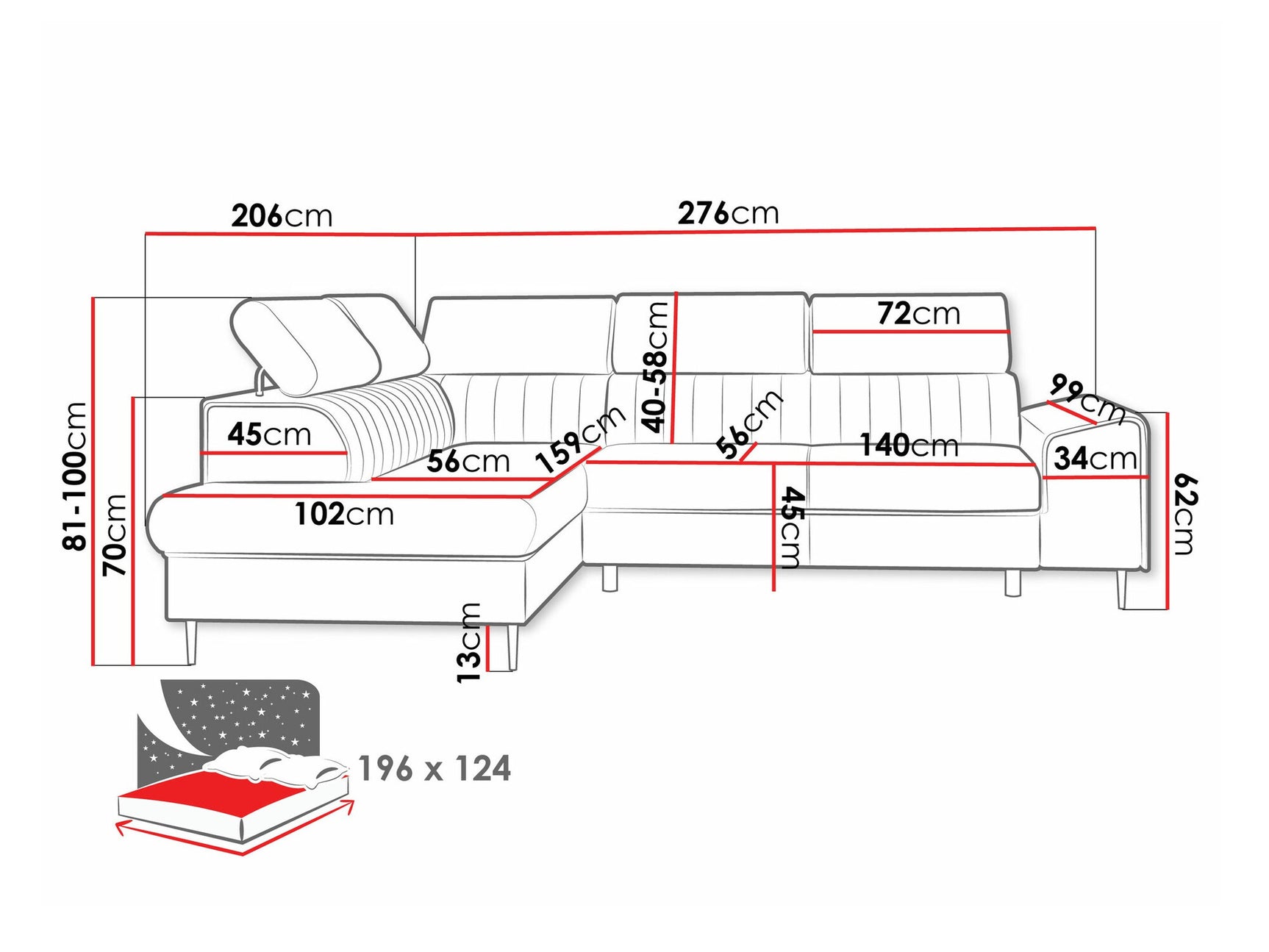 Hjørnesofa Comfivo 446