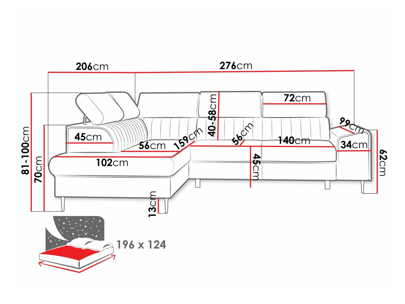 Hjørnesofa Comfivo 446