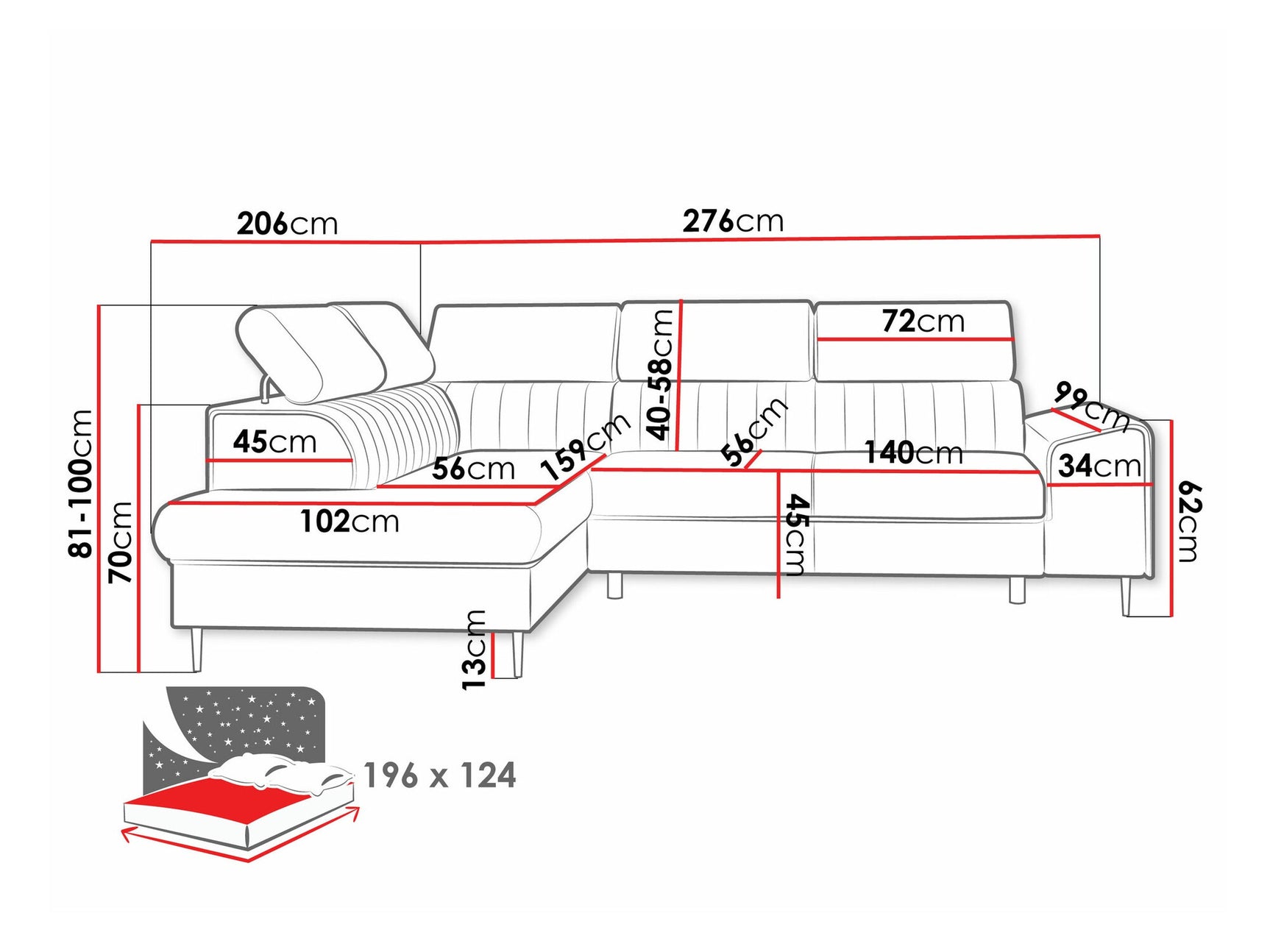 Hjørnesofa Comfivo 446